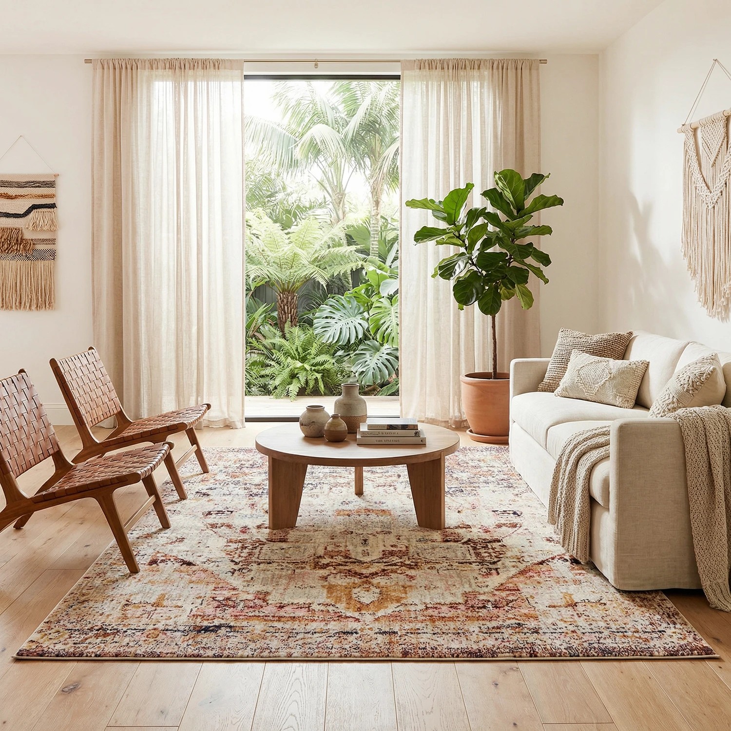 1 Common Ground Rugs Isadora 258 290x200cm - Large Transitional Rug - Natural, 1 of 7
