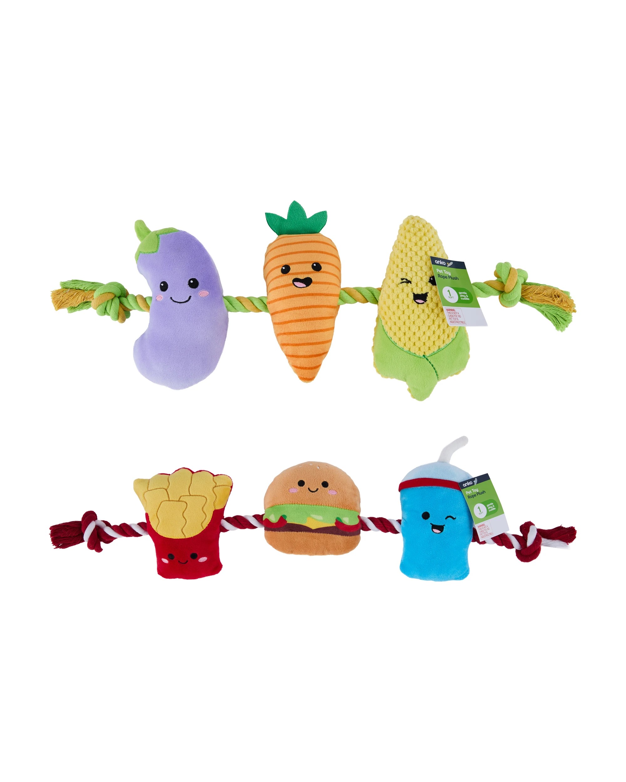 4 Pet Rope Plush Toy - Assorted, 4 of 4