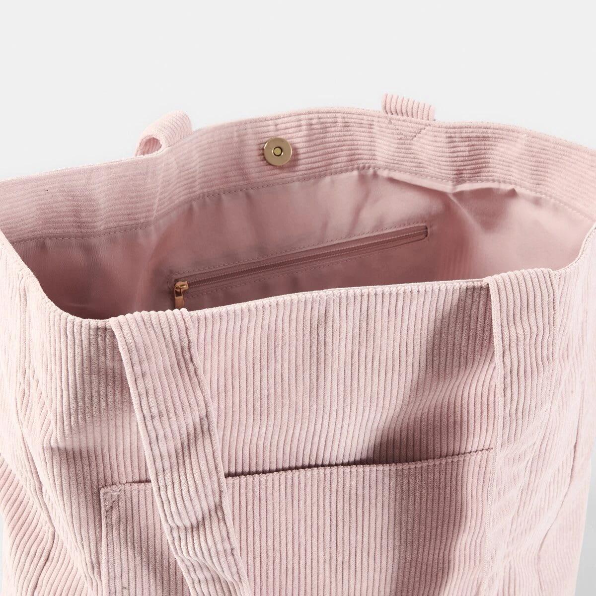 4 Corduroy Tote Bag Rose Pink, 4 of 5