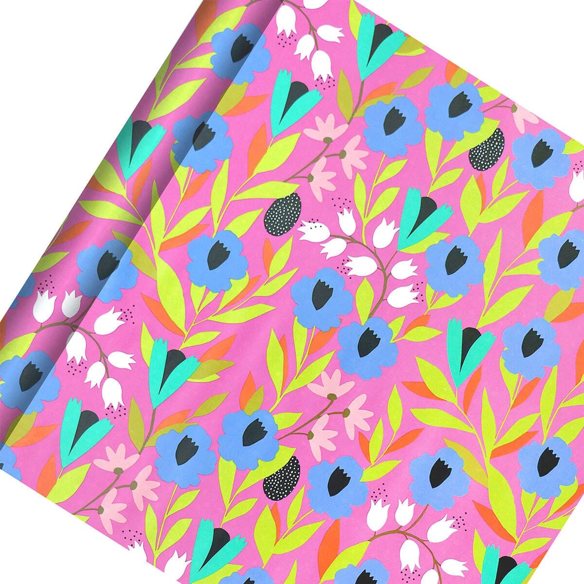 2 Hallmark Double-Sided Gift Wrap Roll - Contemporary Floral, 2 of 3