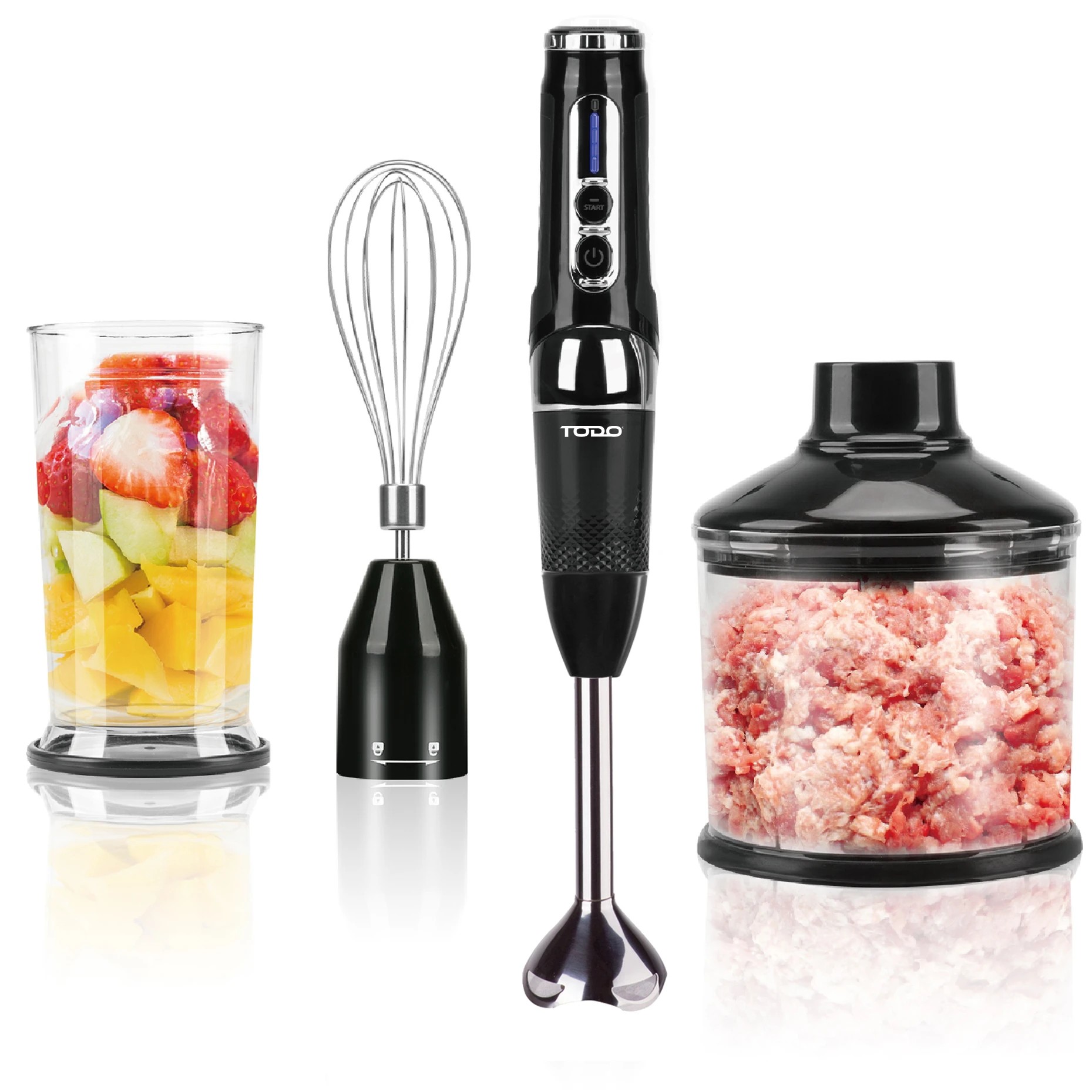 8 TODO Cordless Stick Blender Food Chopper Whisk 7.4V 2000mAh Handheld Electric Blender, 8 of 8