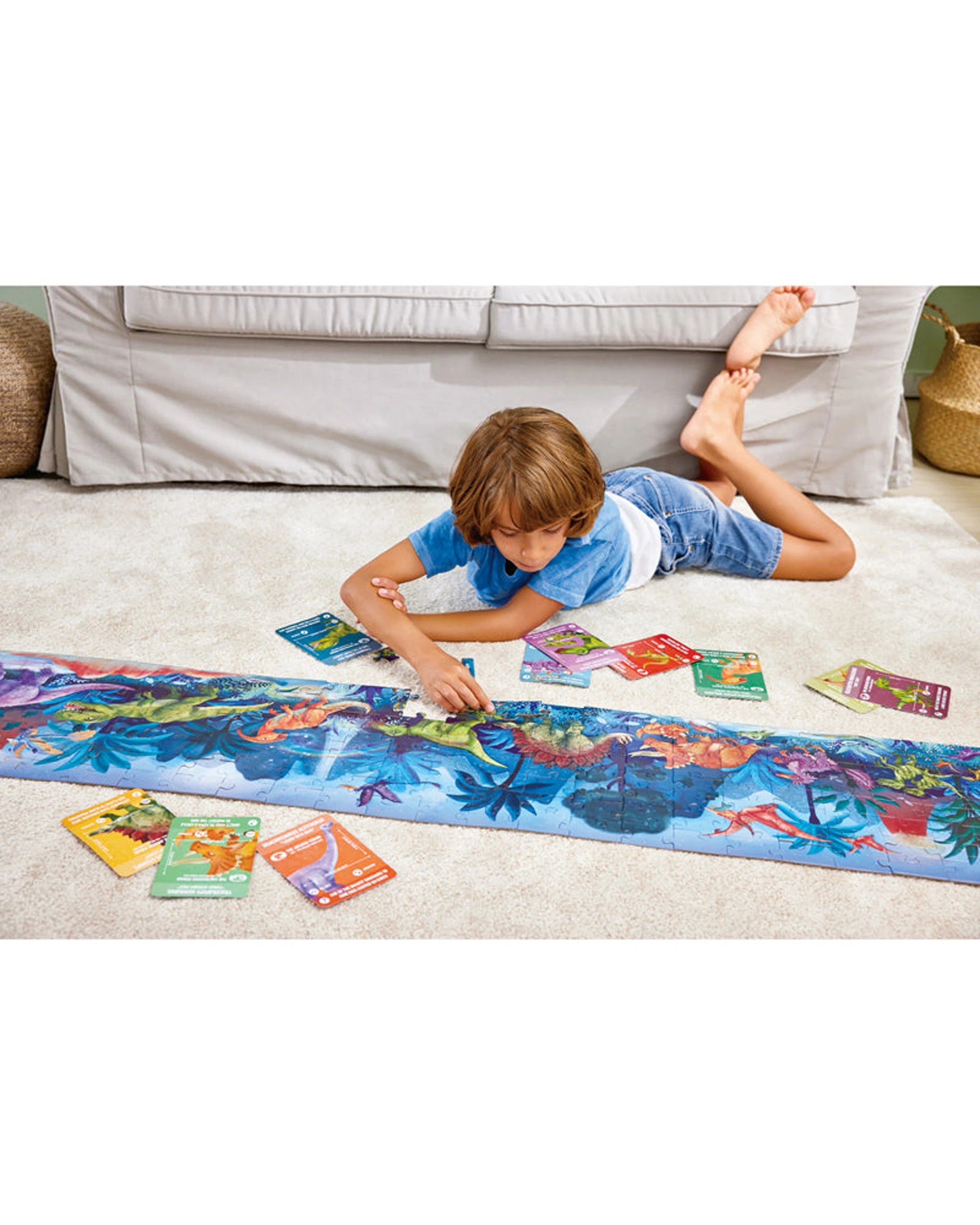3 Hape Kids Dinosaurs Puzzle 1.5m Floor Puzzle With Glow in the Dark Skeletons - Multi, 3 of 3