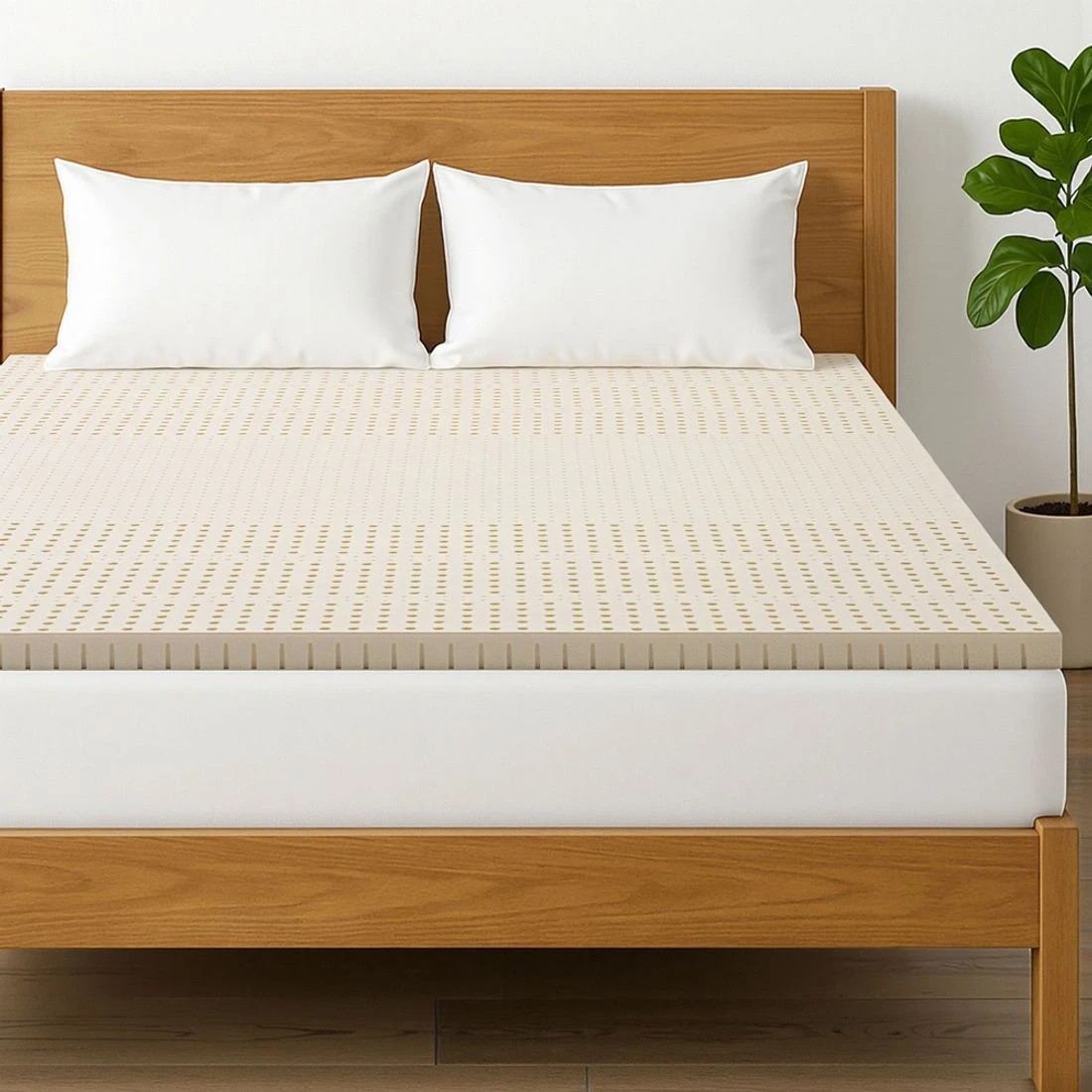 3 Giselle Bedding Latex Mattress Topper 5cm Double - White, 3 of 8