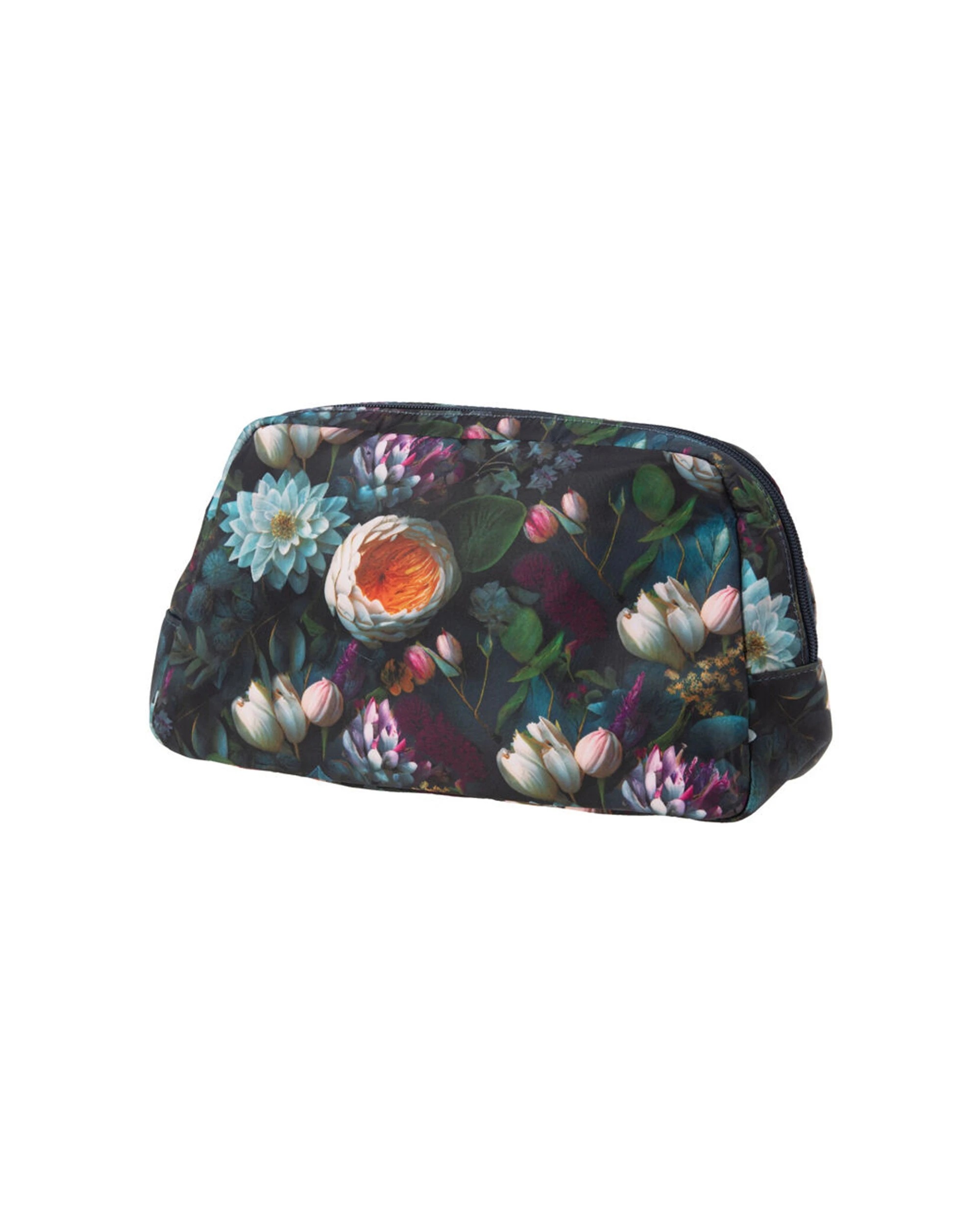 1 Bramble Bay Vintage Floriade Forbidden Amber Wash Cosmetic Bag Travel - Black, 1 of 1