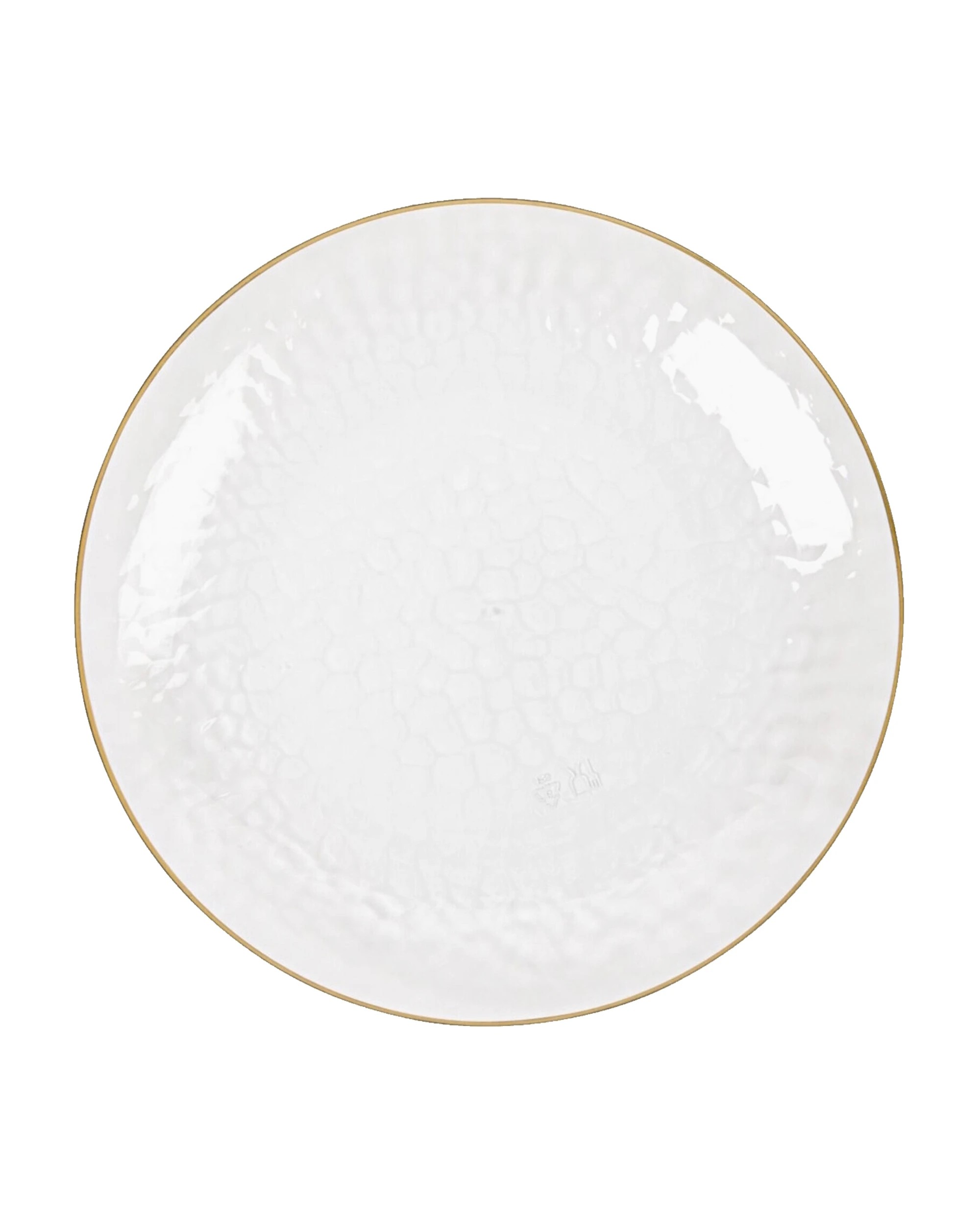 1 Partyware Clear Dimple With Gold Trim Plastic Plates 18cm Pack of 10 - Clear, Gold, 1 of 2