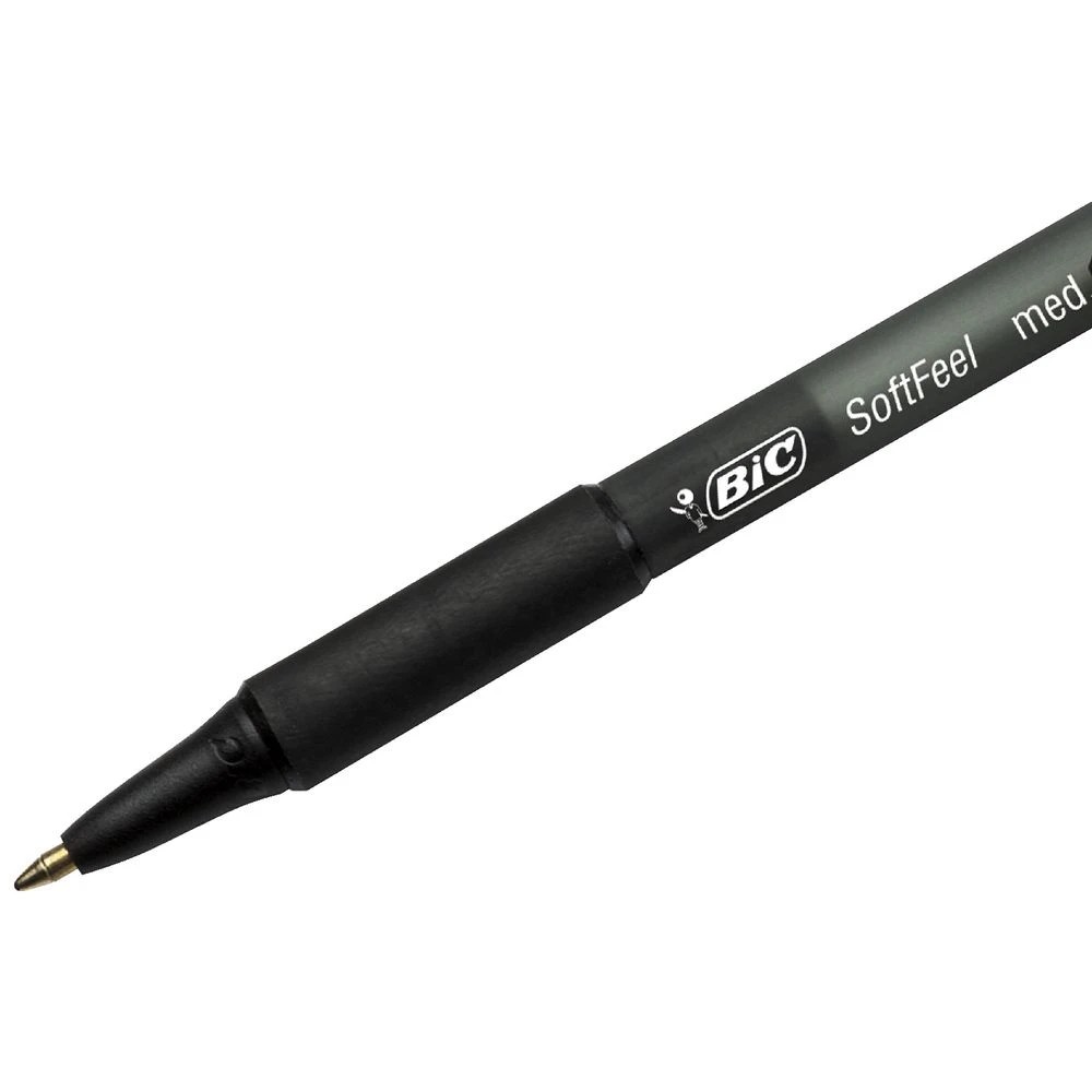 3 BIC SoftFeel Retractable Ballpoint Pens Black 3 Pack, 3 of 5