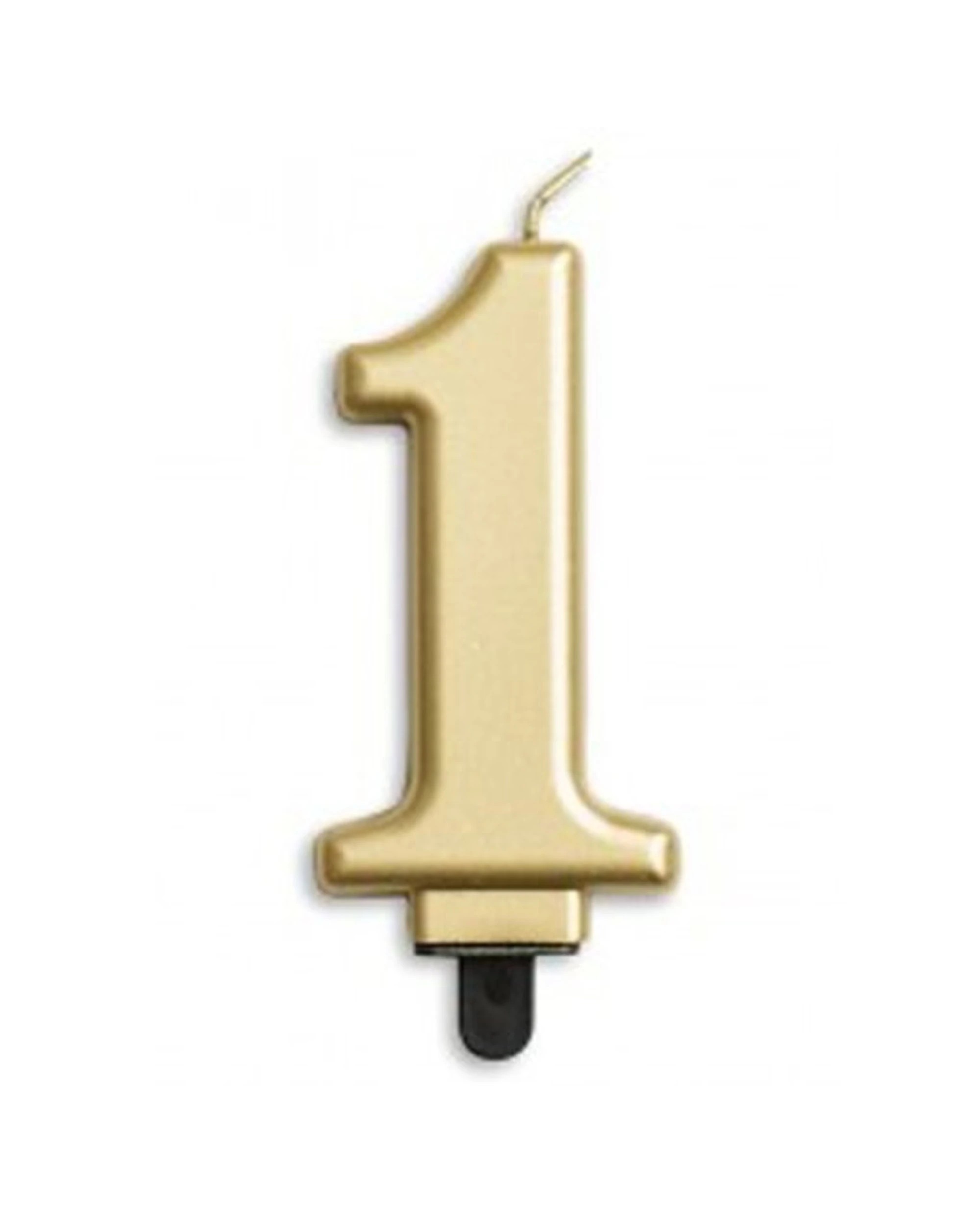 1 Alpen Candle Numeral Jumbo Number 1 Party Cake Decoration - Gold, 1 of 1