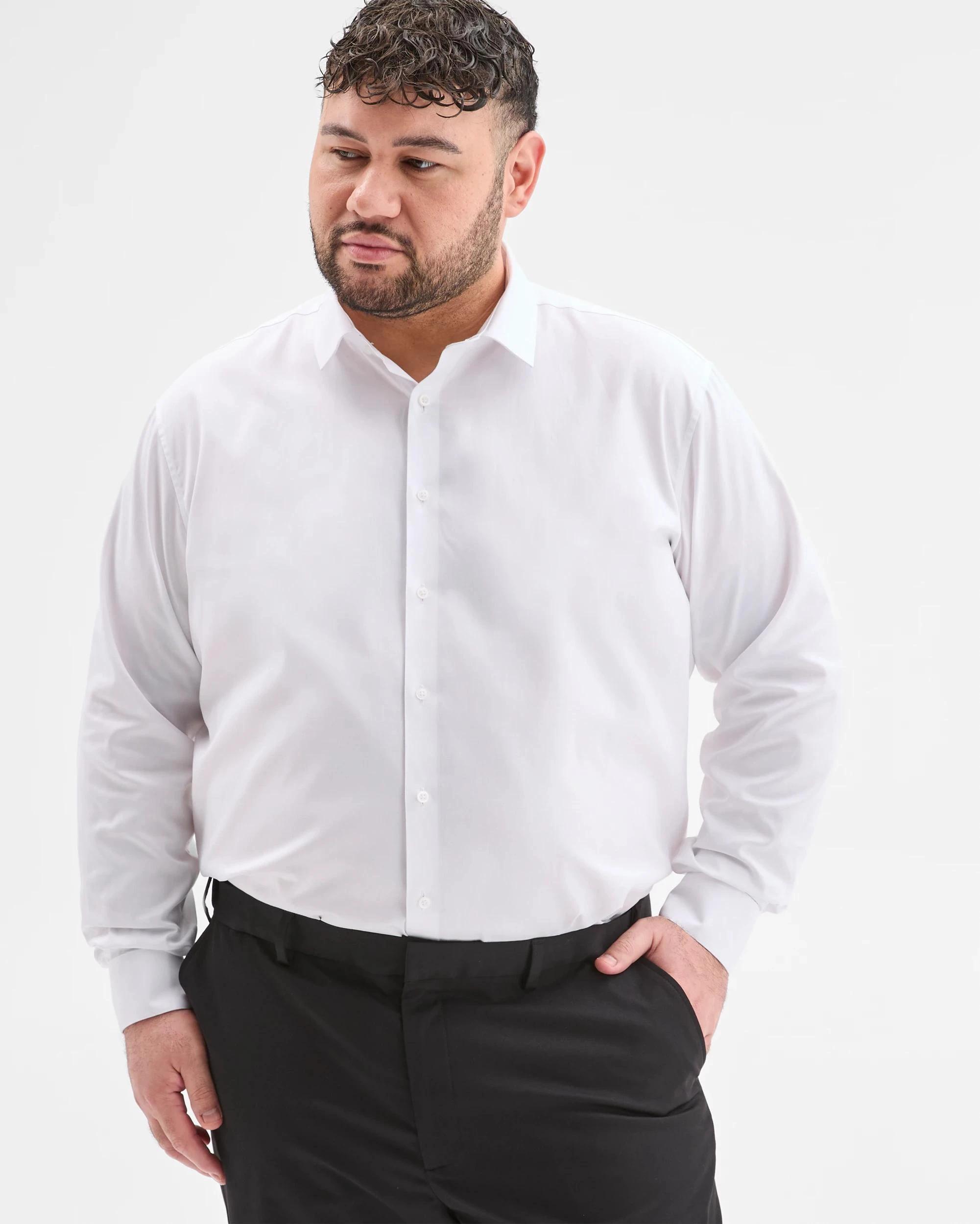 2 Target Man Plus Plus Size Core Business Shirt WHITE, 2 of 6