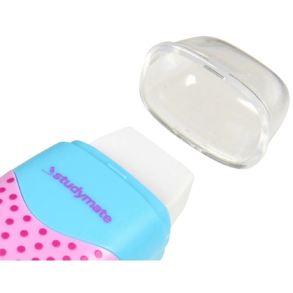 4 Studymate 2-in-1 Sharpener/Eraser Combo Blue/Pink, 4 of 4