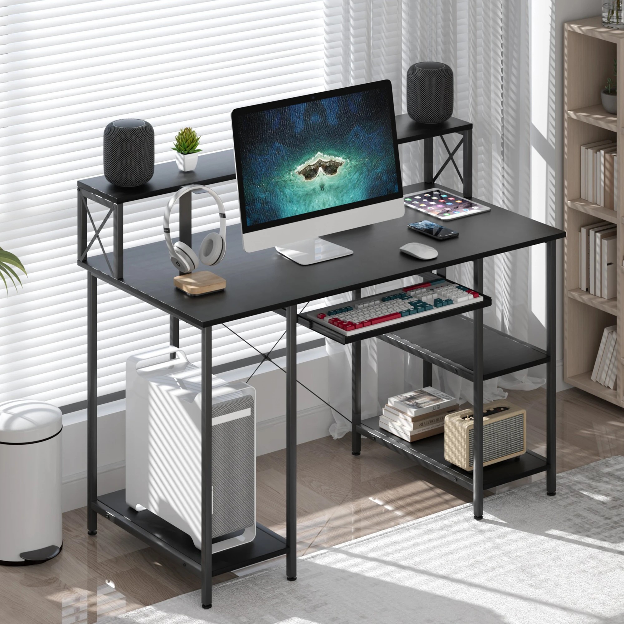 6 Levede Computer Desk 120cm - Black, 6 of 6