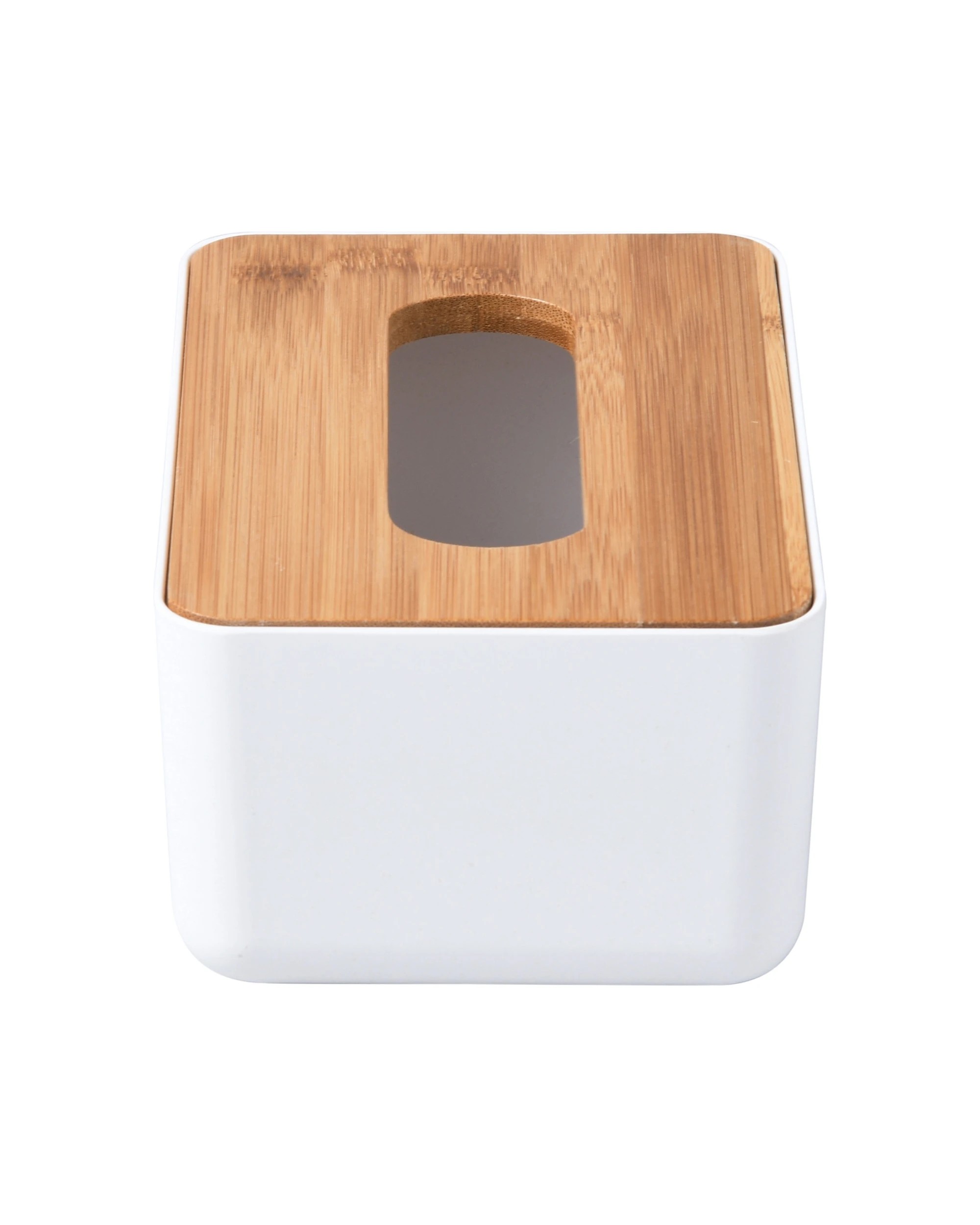 3 Takara Takae Natural Bamboo Tissue Box Small - White, 3 of 5