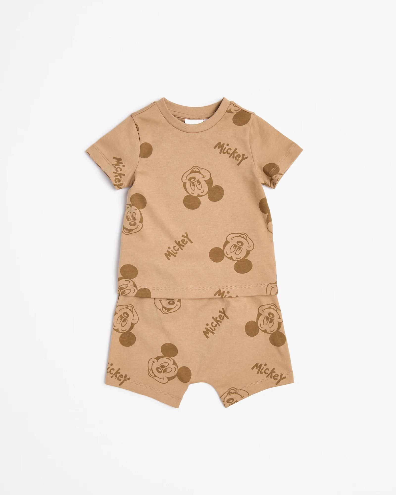 2 Baby Disney Mickey Mouse Organic Cotton 2 Pack Pyjama Set MULTI, 2 of 5