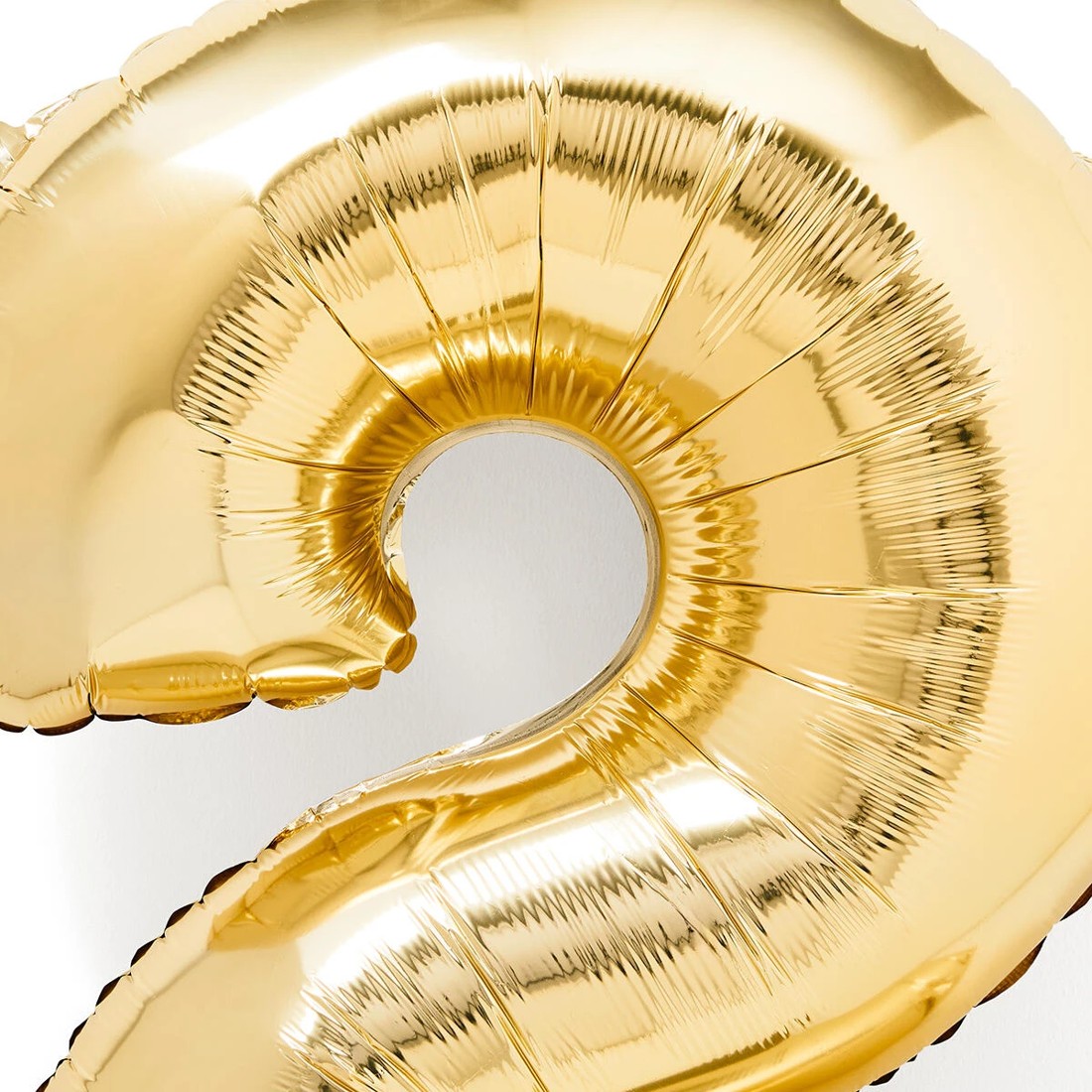 2 Gold Look Giant Number 2 Foil Balloon, 2 of 5