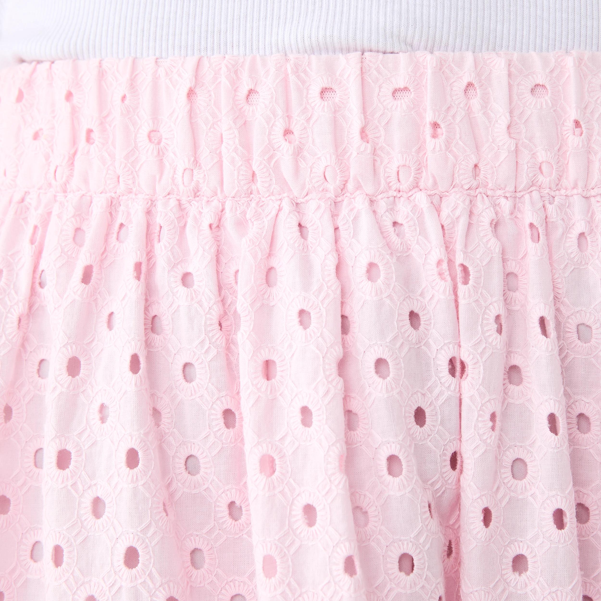 4 Broderie Maxi Skirt Soft Pink, 4 of 4