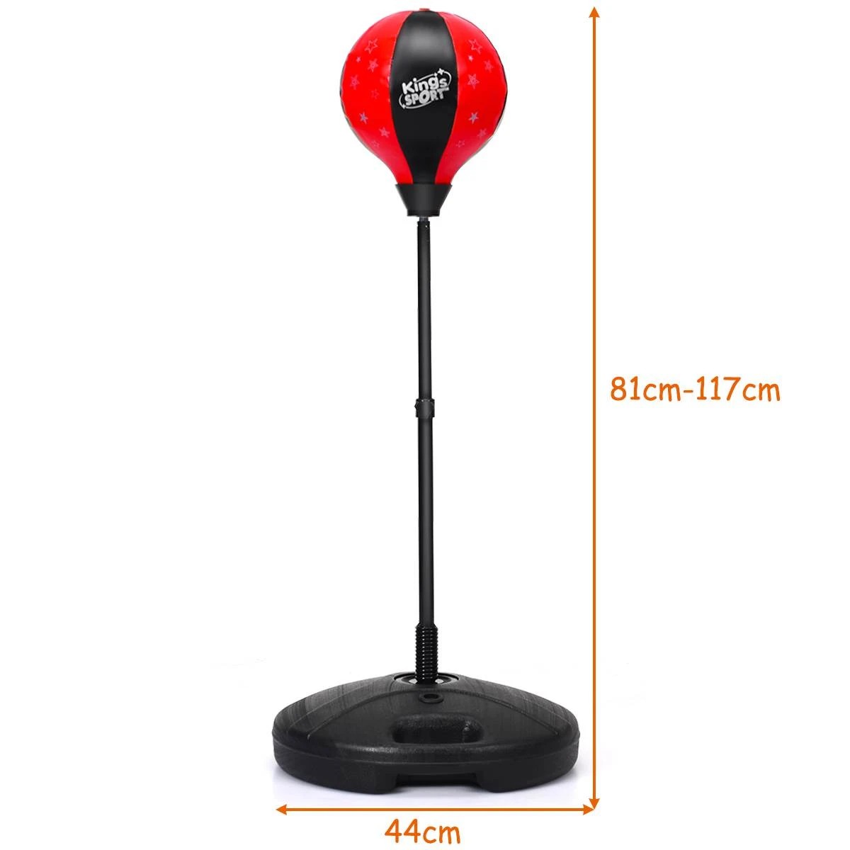 1 Costway Freestanding Punching Bag Height Adjustable Boxing Ball w/ Gloves Red - Red, 1 of 2