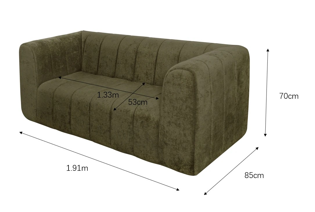 8 Trove 2.5 Seat Compressed Sofa - Green, 8 of 8