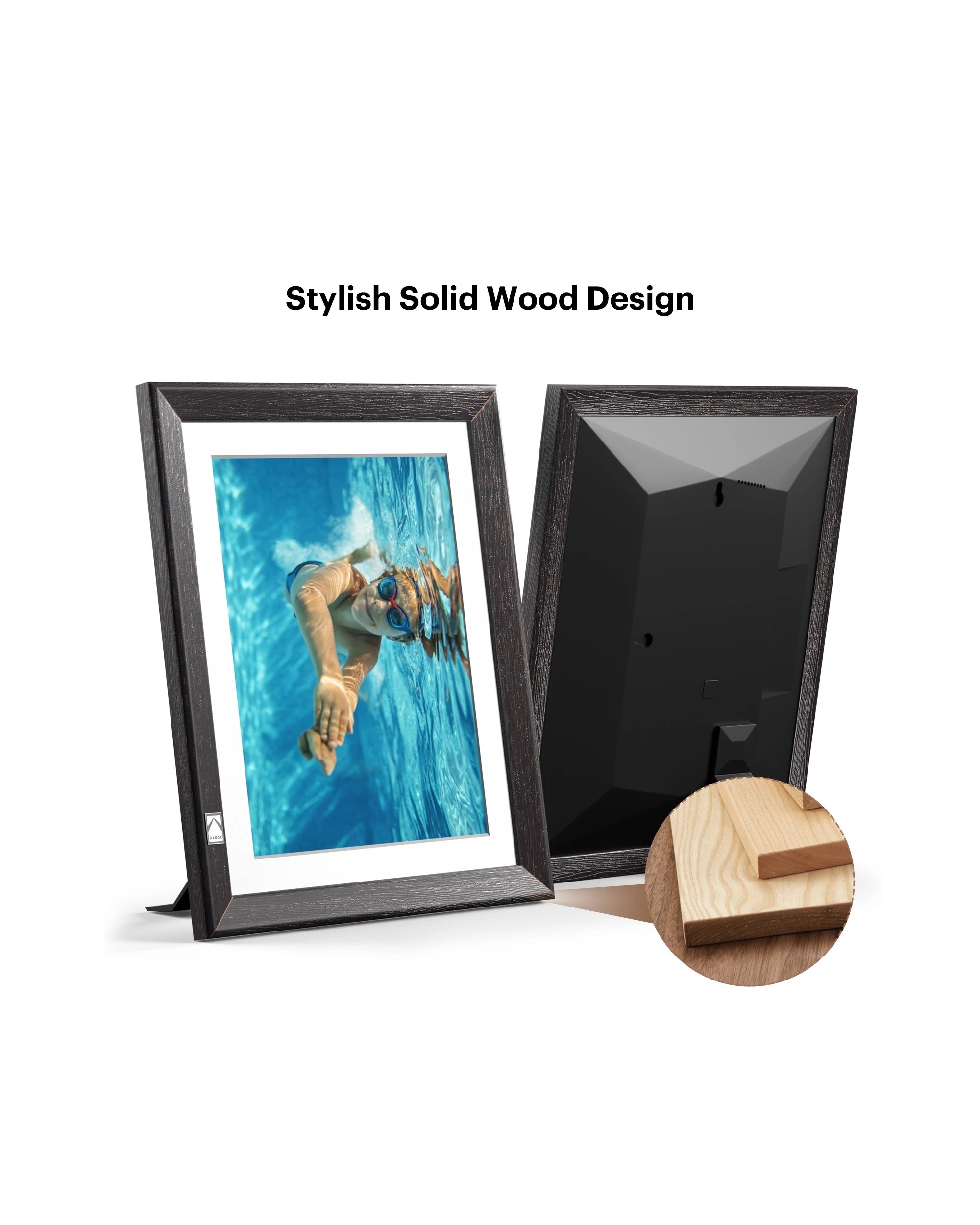 2 Kodak HDPF-978 9.7 Inch 2K WiFi Digital Photo Frame 32GB Rustic Wood, 2 of 3