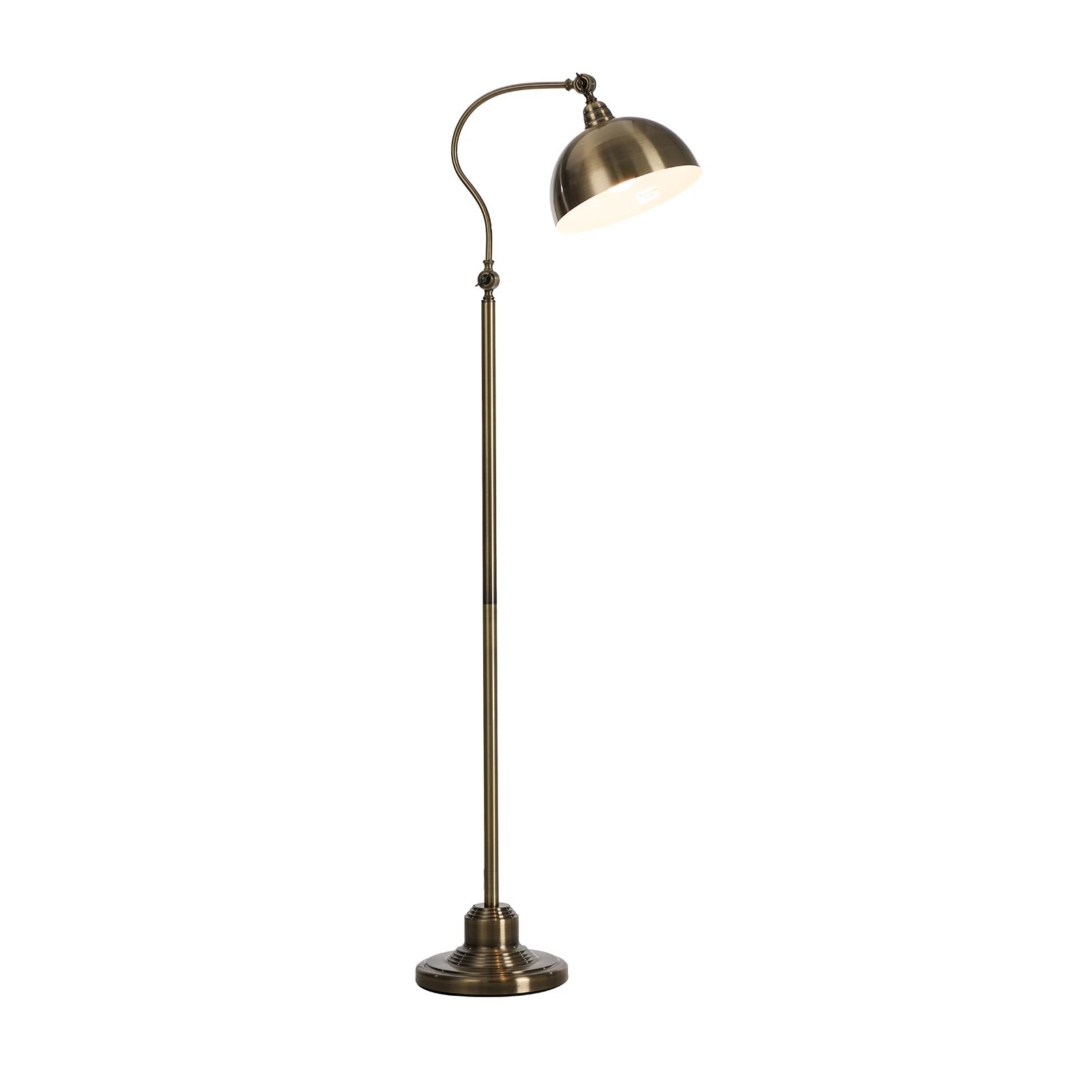 1 Oikiture Floor Lamps Standing Lamp Metal Frame Bronze-finish - Bronze, 1 of 9