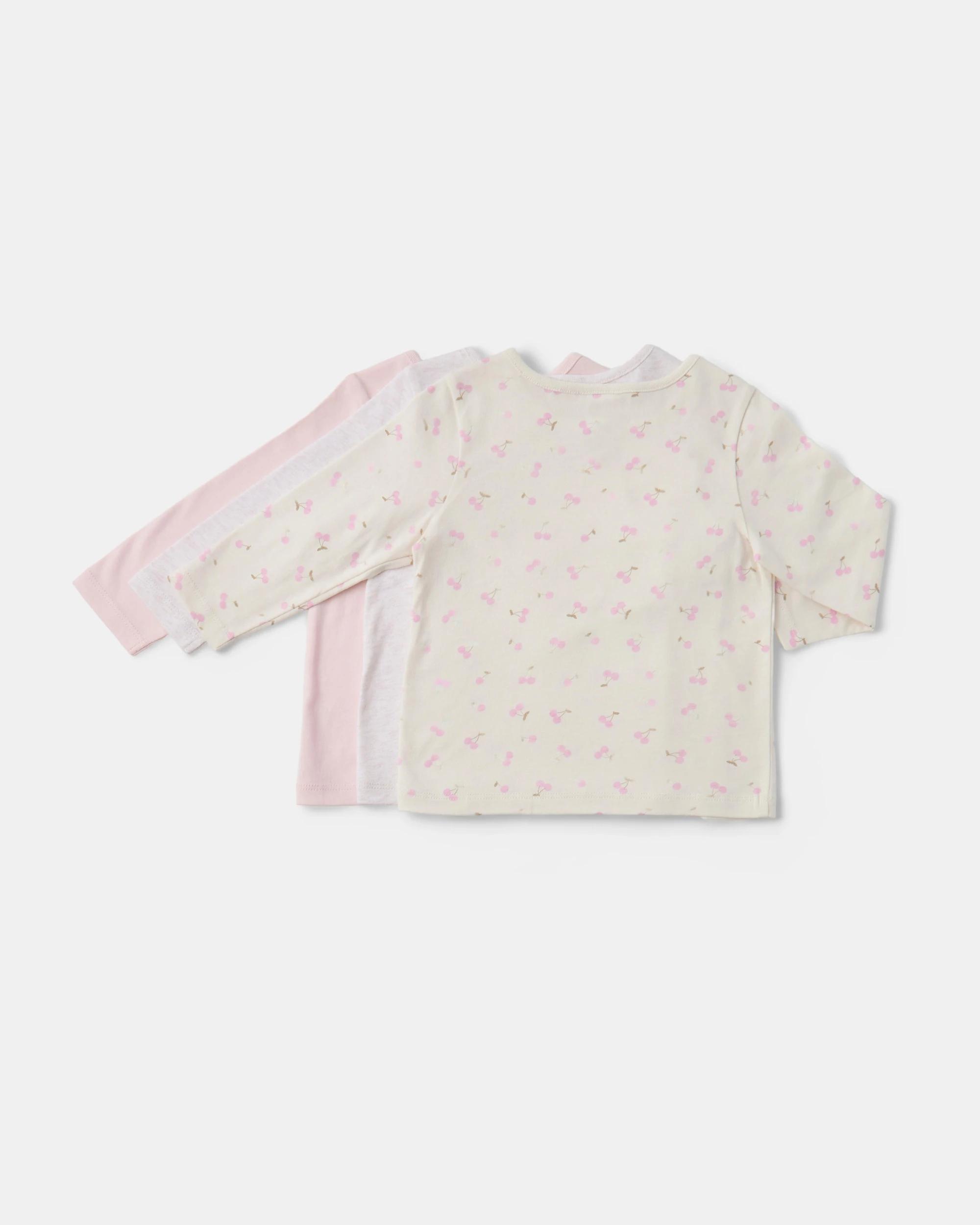 2 3 Pack Long Sleeve Pocket T-shirt Cherry Pck, 2 of 8