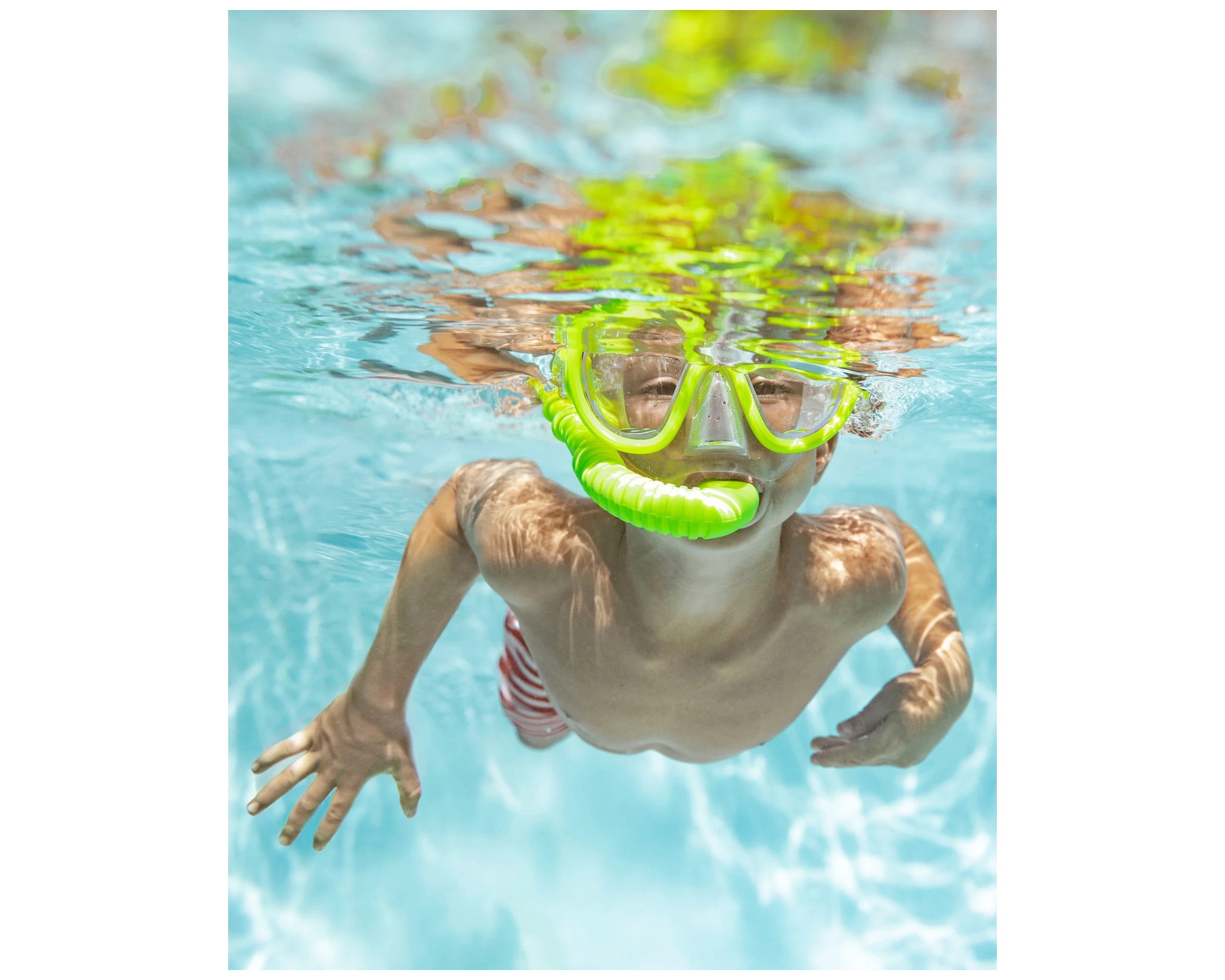 2 INTEX Aqua Flow Play Adventurer Swim Set Snorkel Hypoallergenic Mask Adjustable - Yellow, 2 of 2