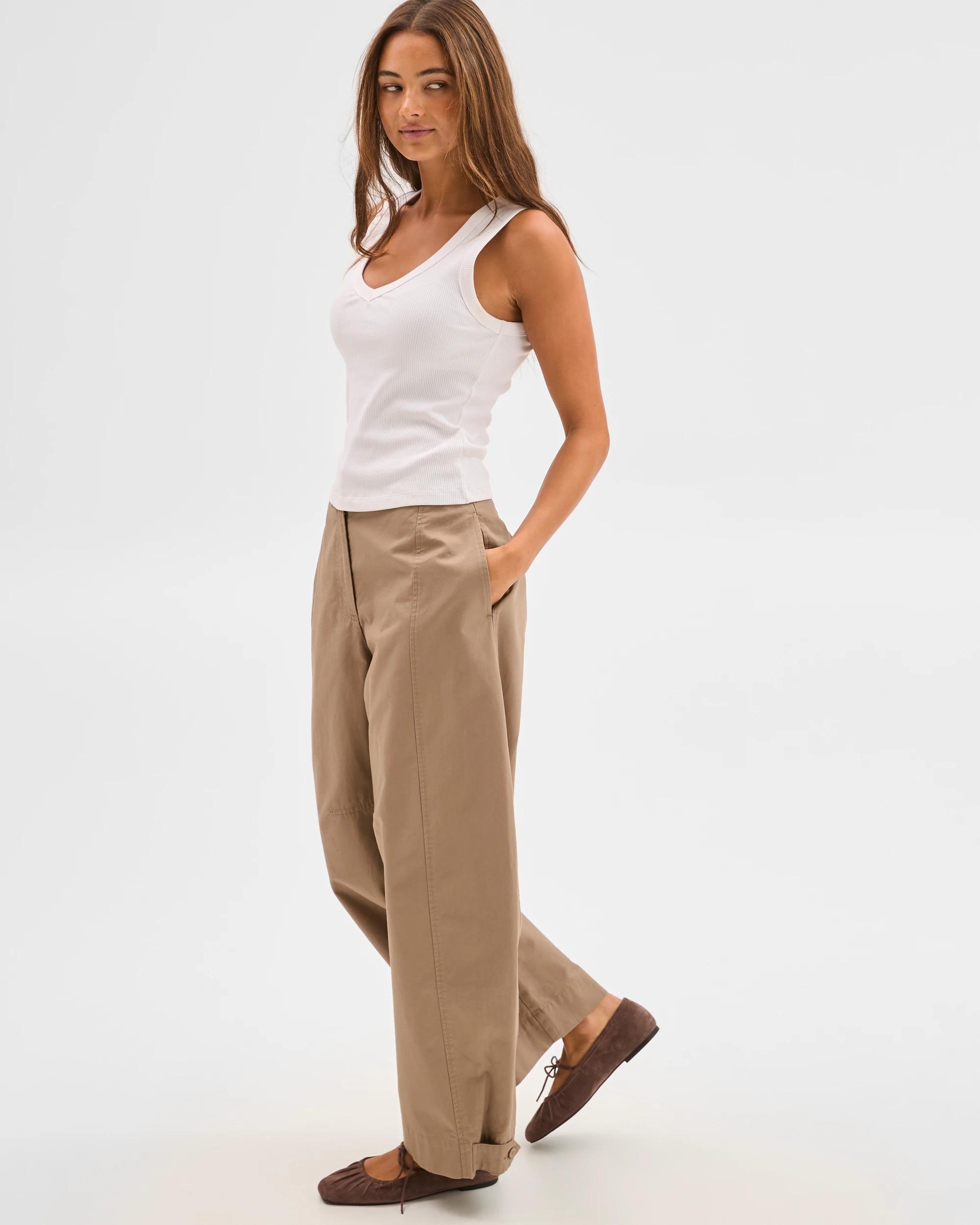 2 Lily Loves Australian Cotton Barrel Leg Cargo Pants MOUNTAIN TRAIL, 2 of 7