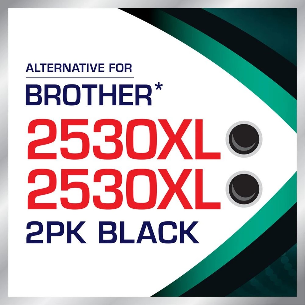2 Calidad Brother TN2530XL Toner Cartridges Black 2 Pack, 2 of 7