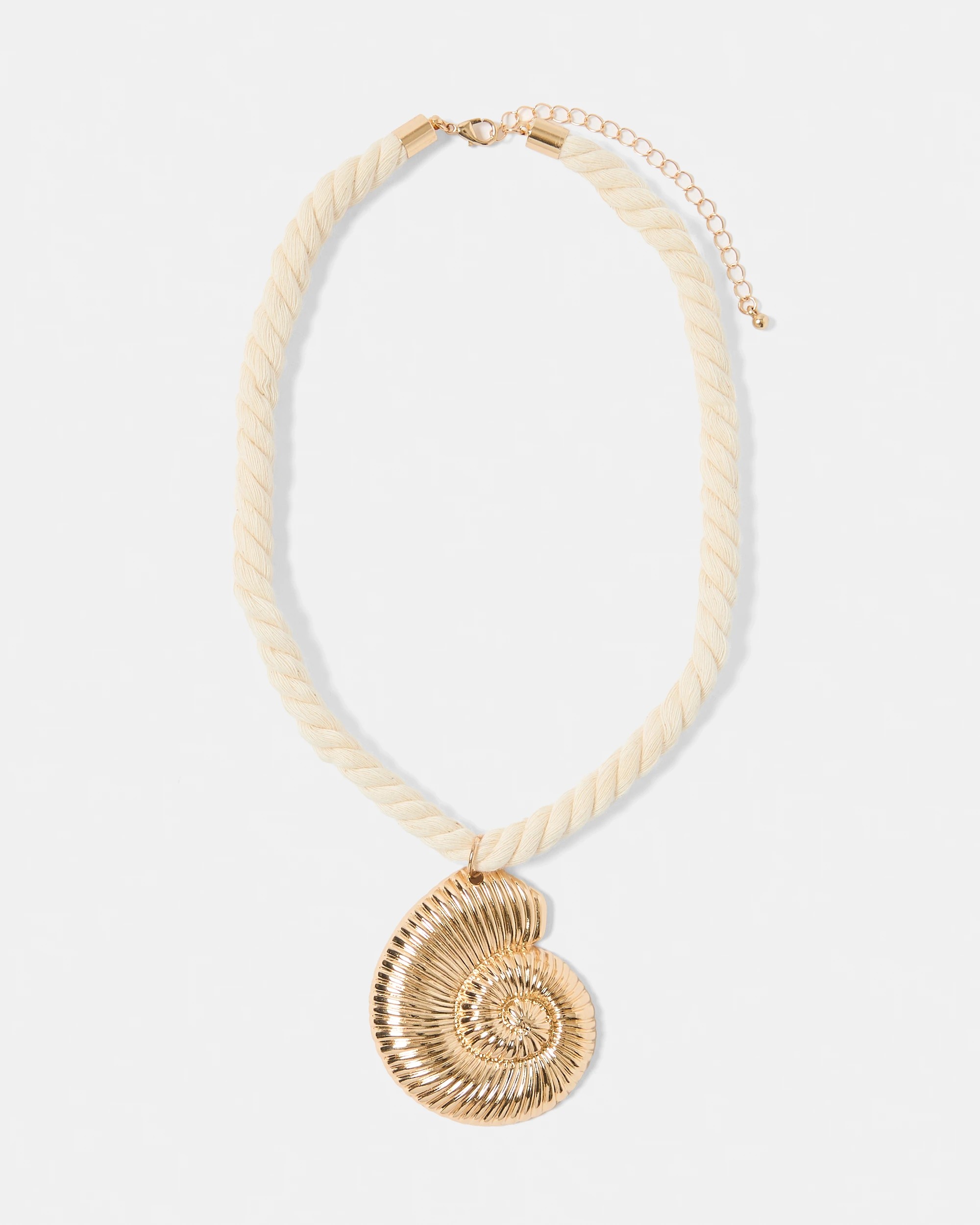 2 Shell Rope Necklace - White and Gold Tone, 2 of 9