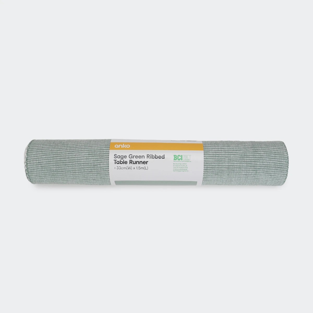 3 Sage Green Ribbed Table Runner, 3 of 5