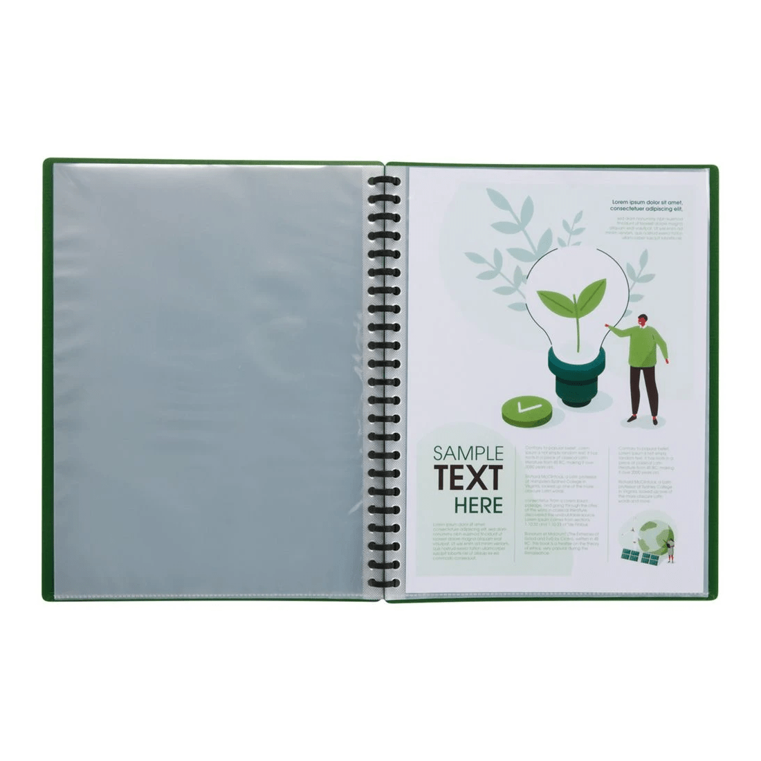 5 JB Rec A4 Refillable Display Book 20 Pockets Dark Green, 5 of 5
