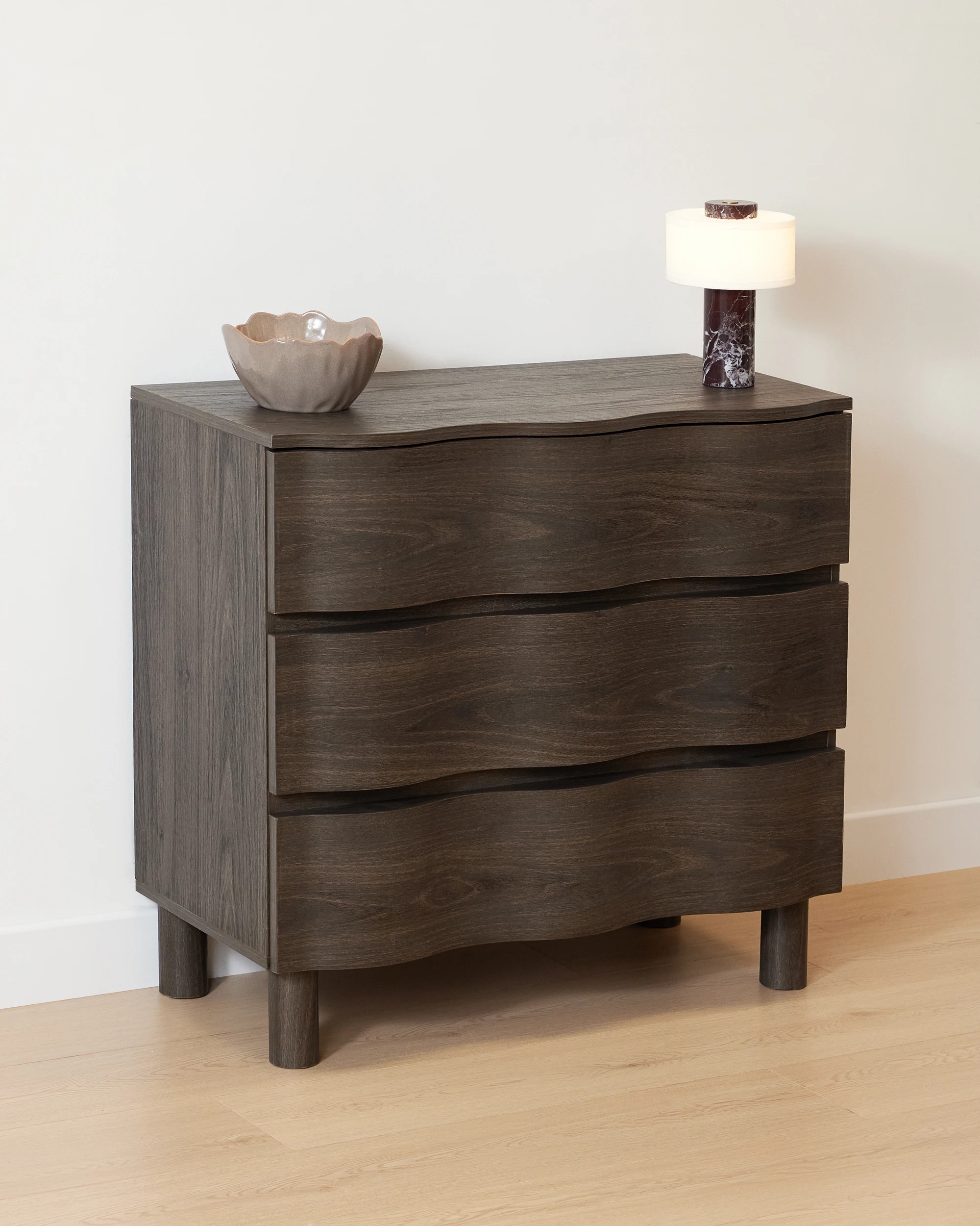 1 Ripple 3 Drawer Chest - Walnut, 1 of 7