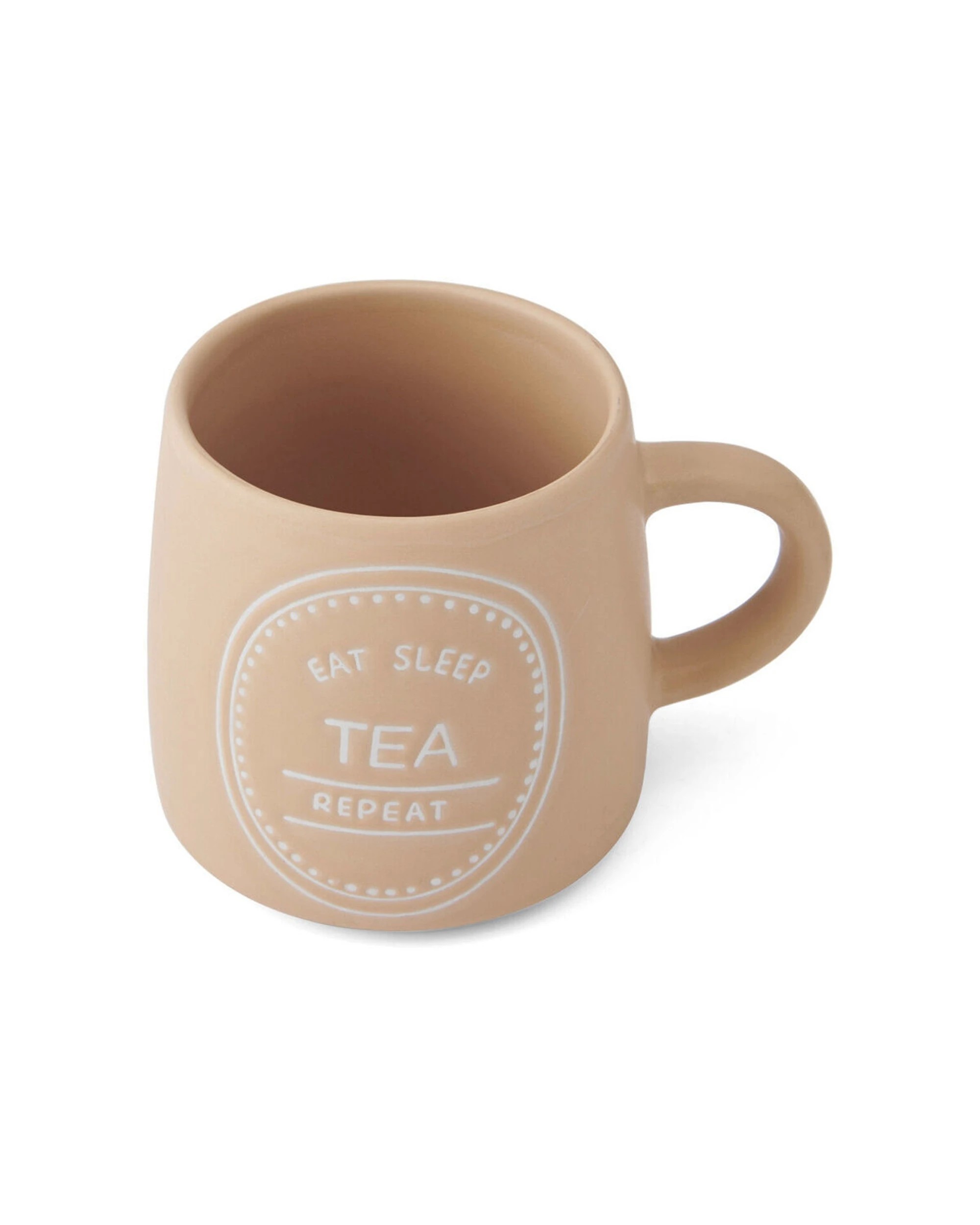 3 Mikasa 4PK Eat Sleep Tea Repeat Coffee Mug Cup Stoneware 400ml - Orange, 3 of 7