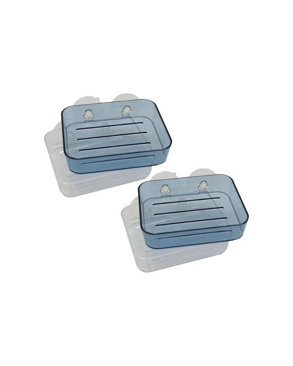 Boxsweden 4PK Suction Soap Holder Powerful Lock Suction Durable 13.5x10x3cm - Multi