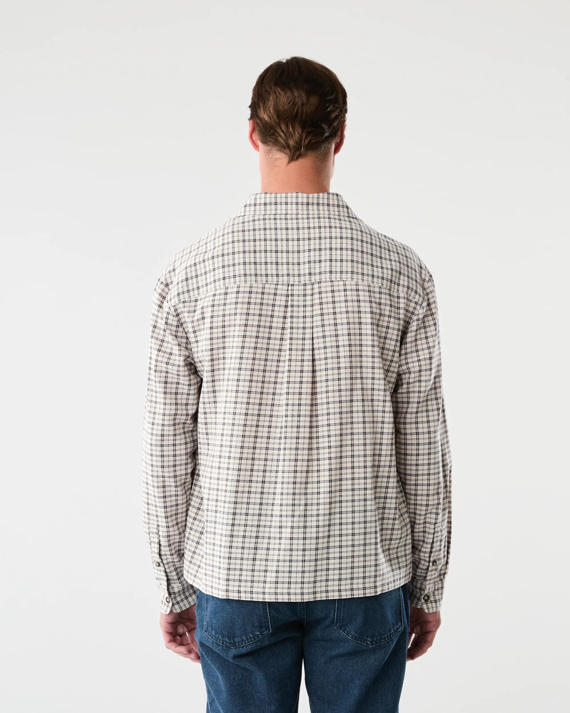 3 Long Sleeve Boxy Shirt Bge Check, 3 of 7