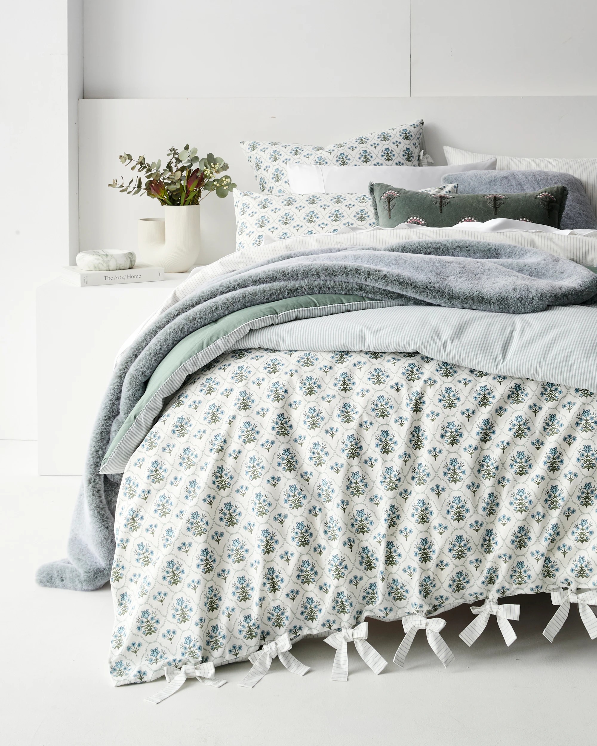 1 Target Adeline Australian Cotton Floral Quilt Cover Set - Double Bed - White, 1 of 10