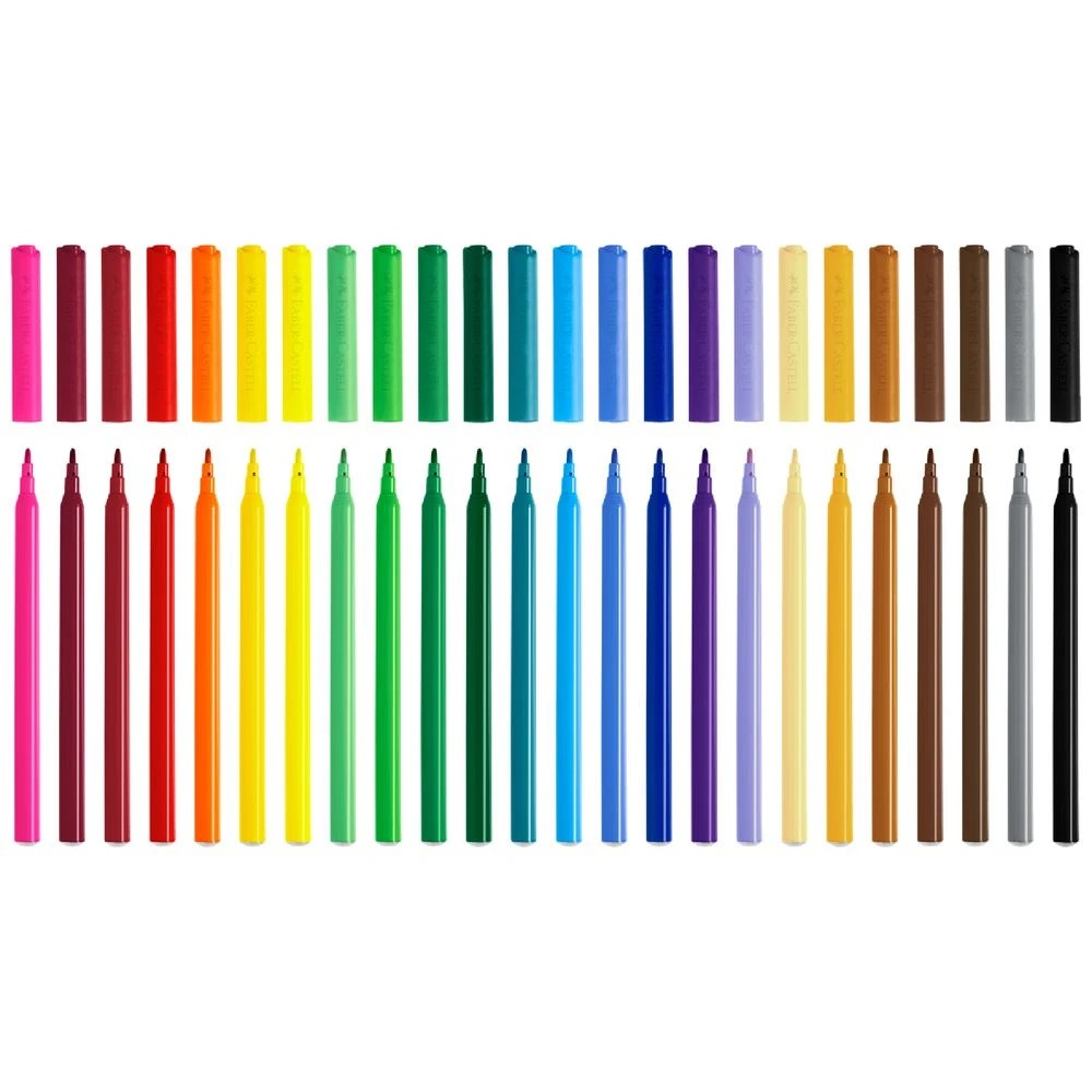 5 Faber-Castell Felt Tip Colour Markers Assorted 24 Pack, 5 of 5
