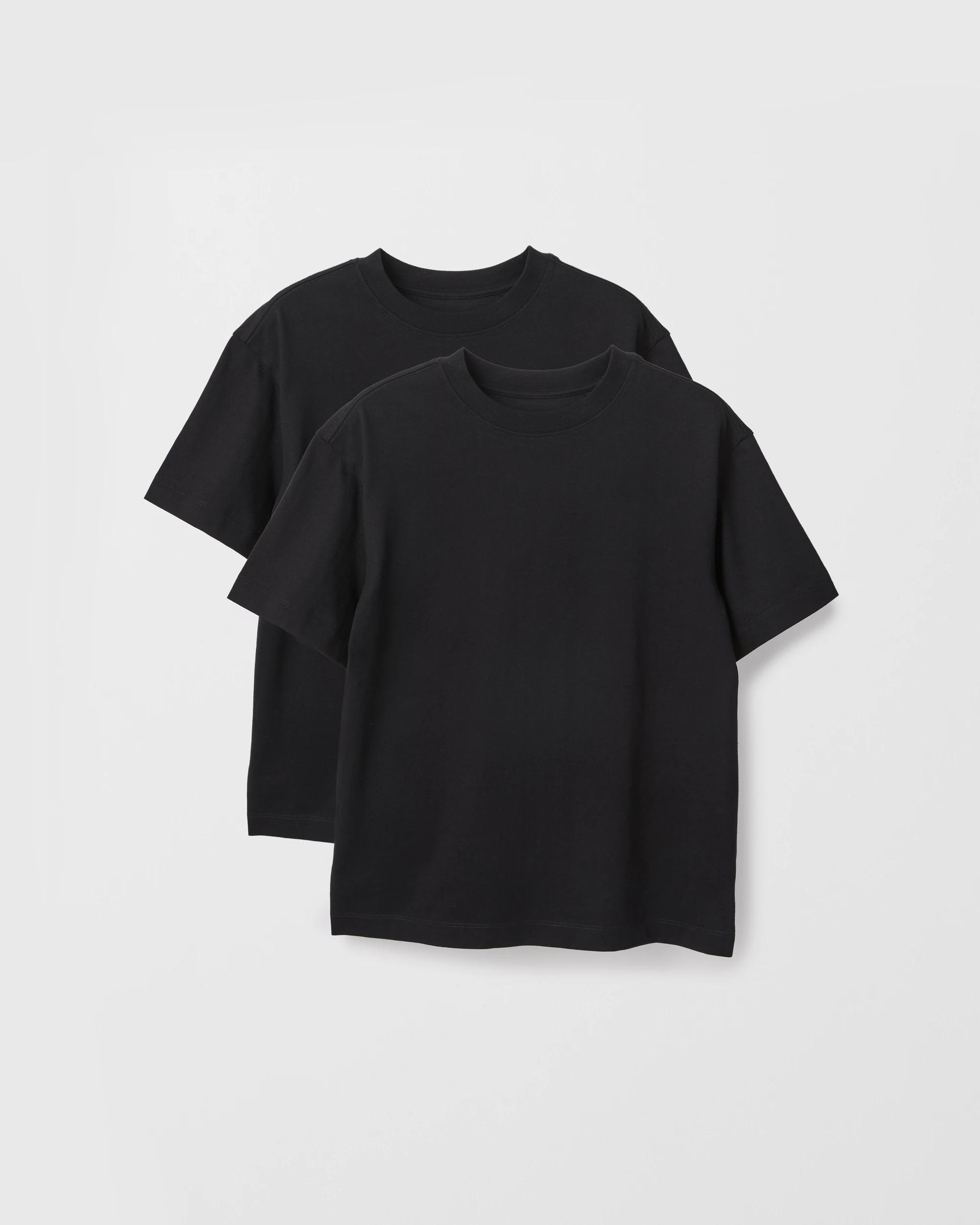 1 Target Kids Australian Cotton 2 Pack T-Shirts BLACK, 1 of 3