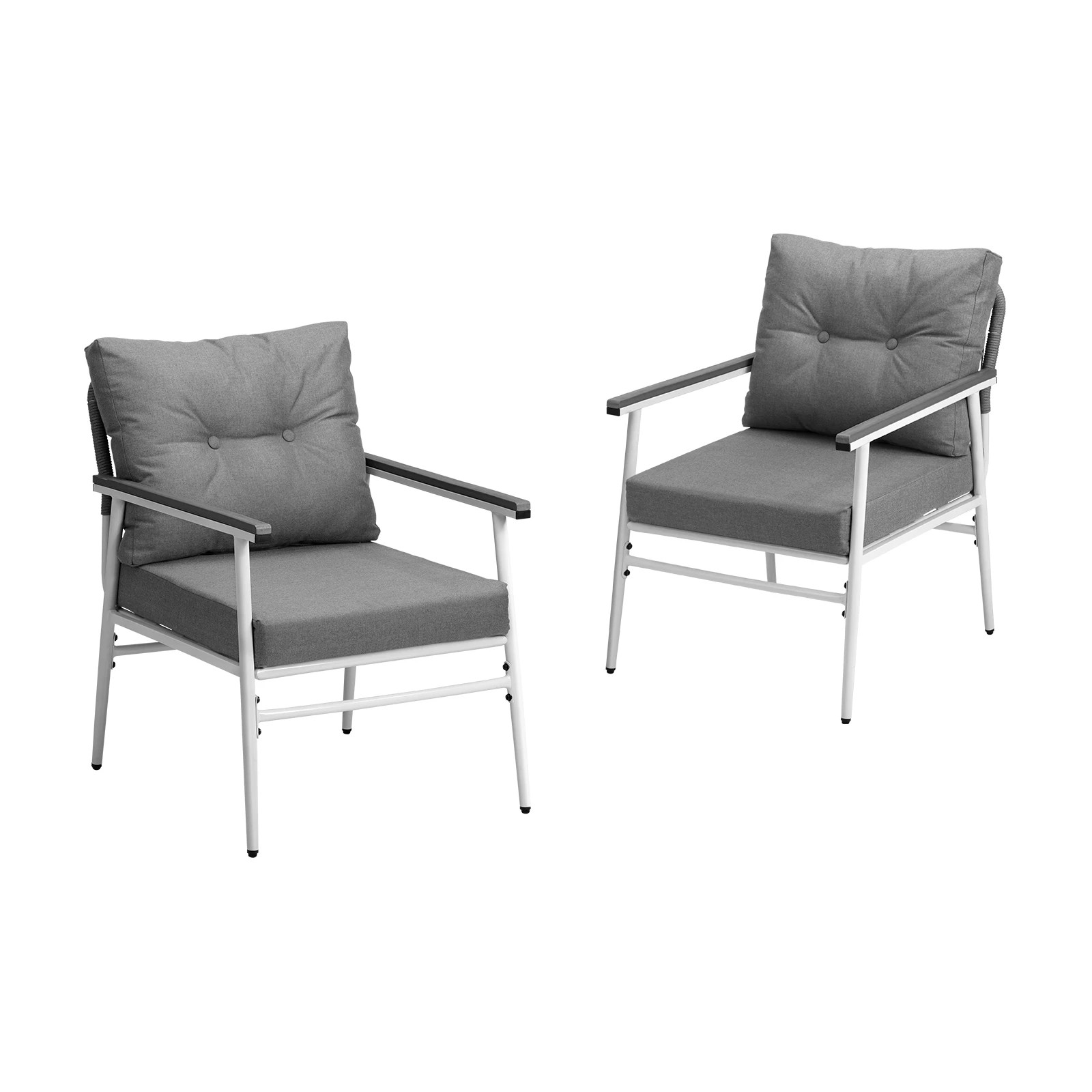 1 Livsip 2PCS Outdoor Chairs Setting Garden Patio Armchair Lounge Sofa - Multi, 1 of 9