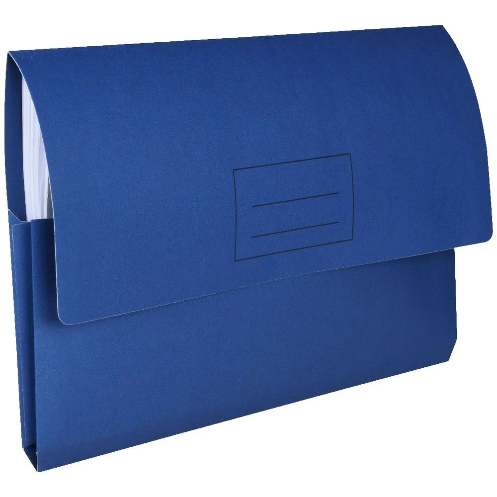4 J.Burrows Foolscap Document Wallet Navy 10 Pack, 4 of 4