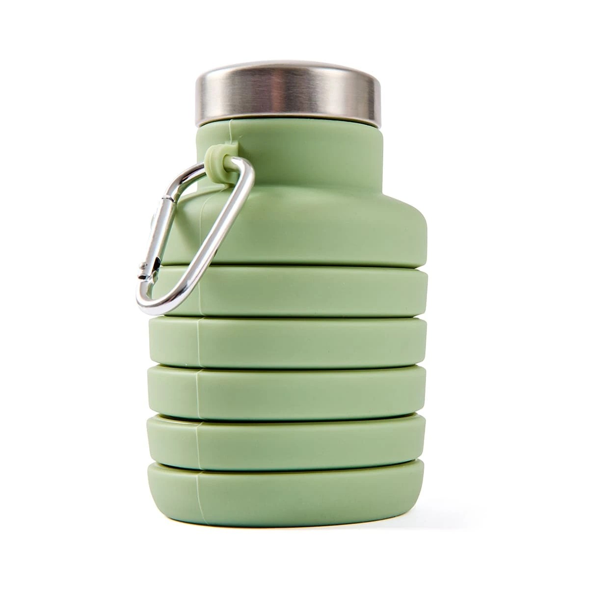 8 500ml Collapsible Silicone Bottle with Stainless Steel Lid - Assorted, 8 of 10