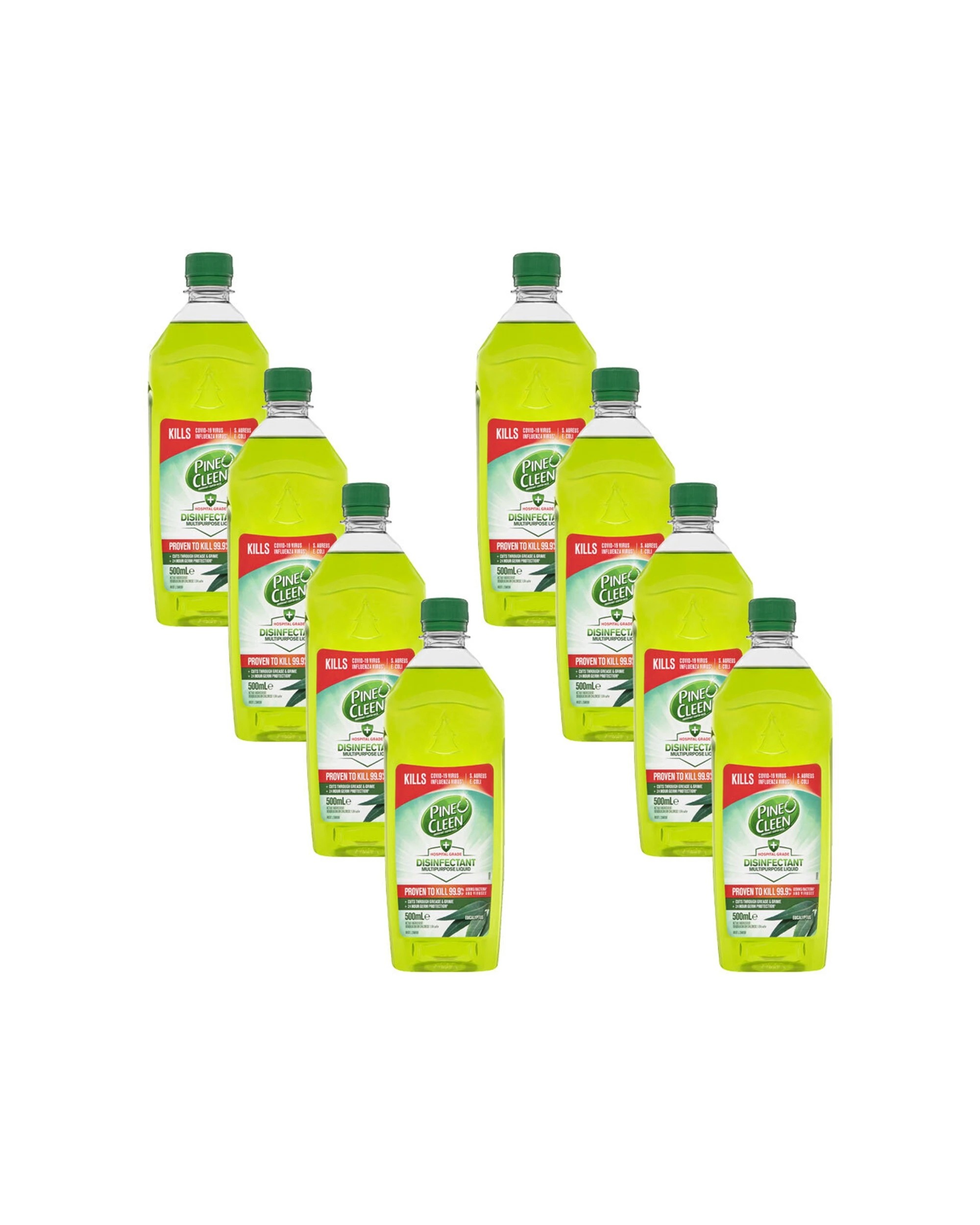 1 Pine O Cleen Disinfectant Anti-Bacterial Eucalyptus 8 Pack 500ml Hospital-Grade - Multi, 1 of 3