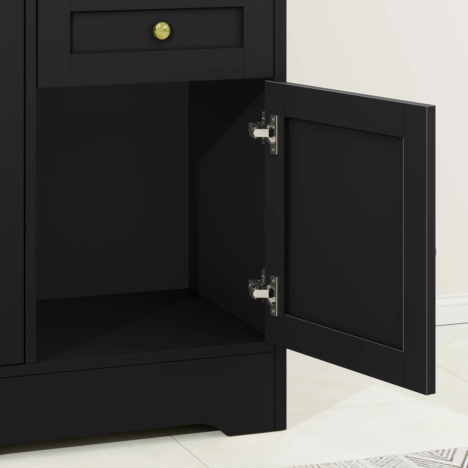 9 Alfordson 3 Doors Buffet Sideboard Cupboard Cabinet Pantry Storage - Black, 9 of 9