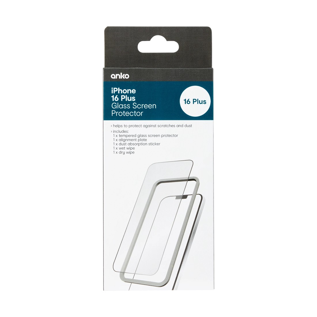 1 iPhone 16 Plus Glass Screen Protector, 1 of 3