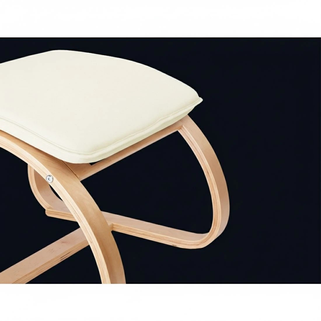 5 Artiss Rocking Armchair Footstool Bentwood - Beige, 5 of 8