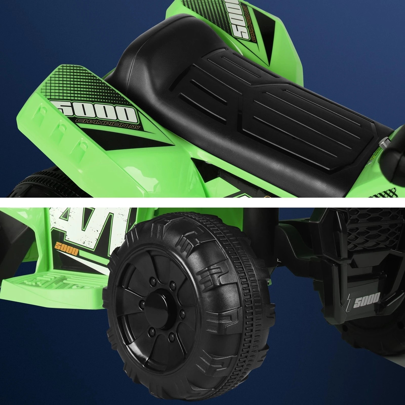 9 Alfordson Kids Ride On Car Electric ATV Toy 25W Motor W/ USB MP3 LED Light - Green, 9 of 10