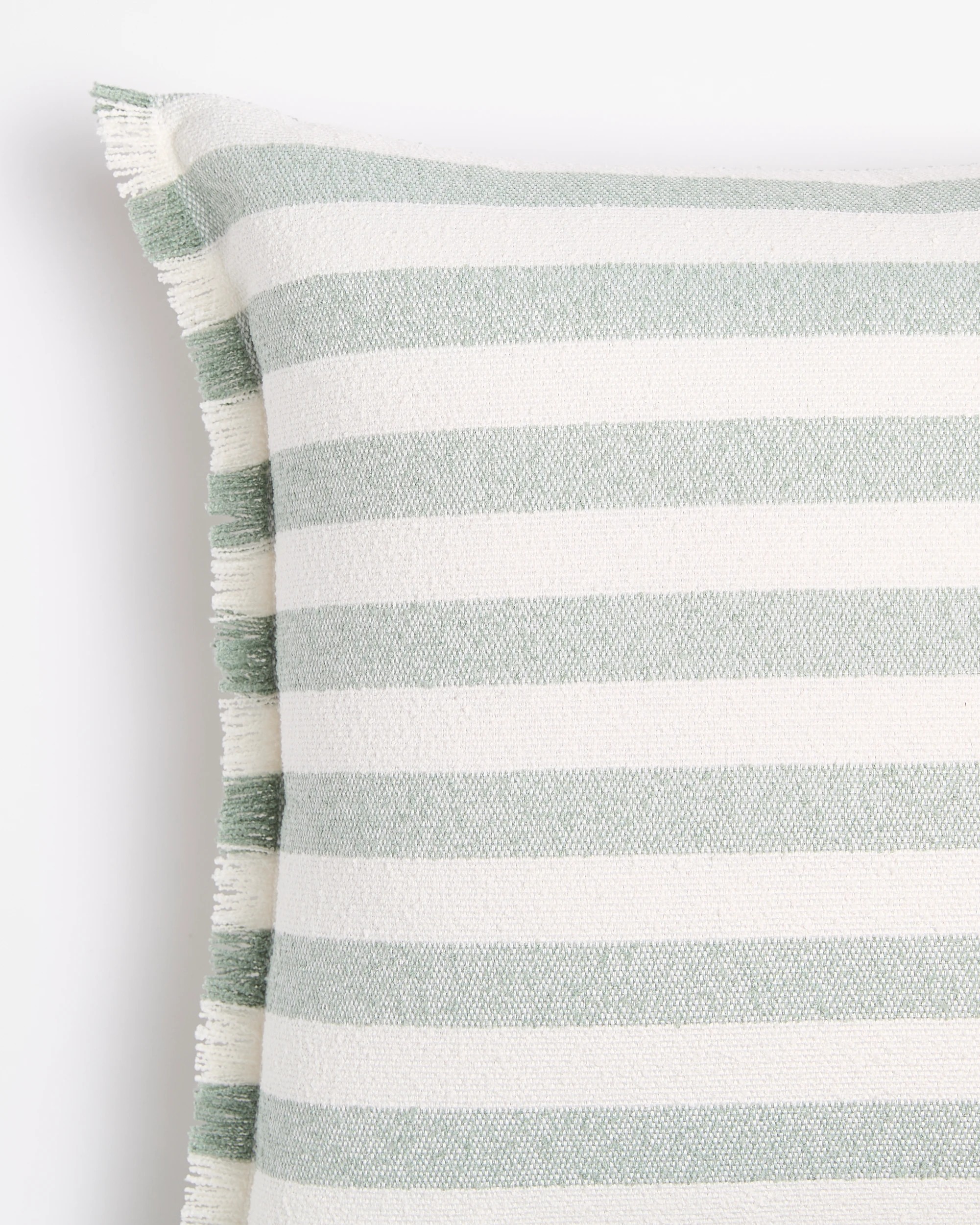 2 Target Amara Stripe Fringe Cushion - Green, 2 of 2