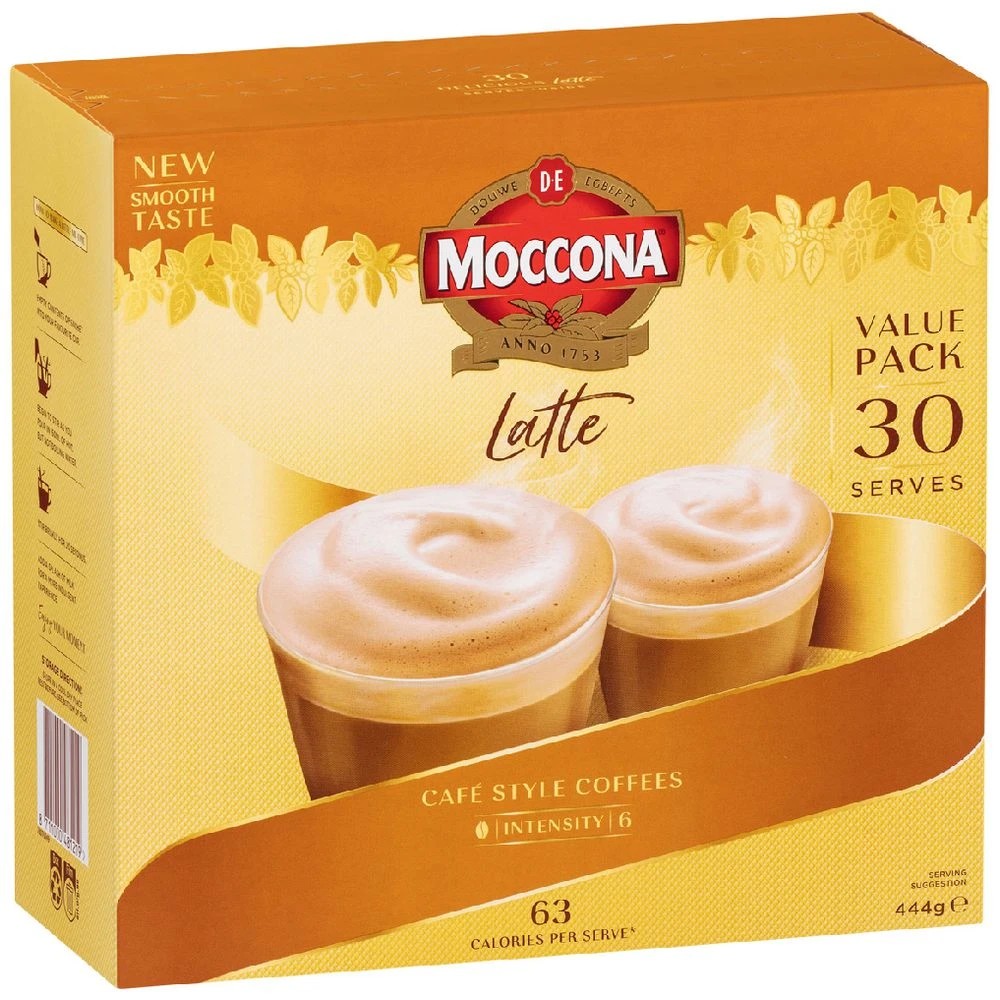 1 Moccona Latte Sachets 30 Pack, 1 of 4