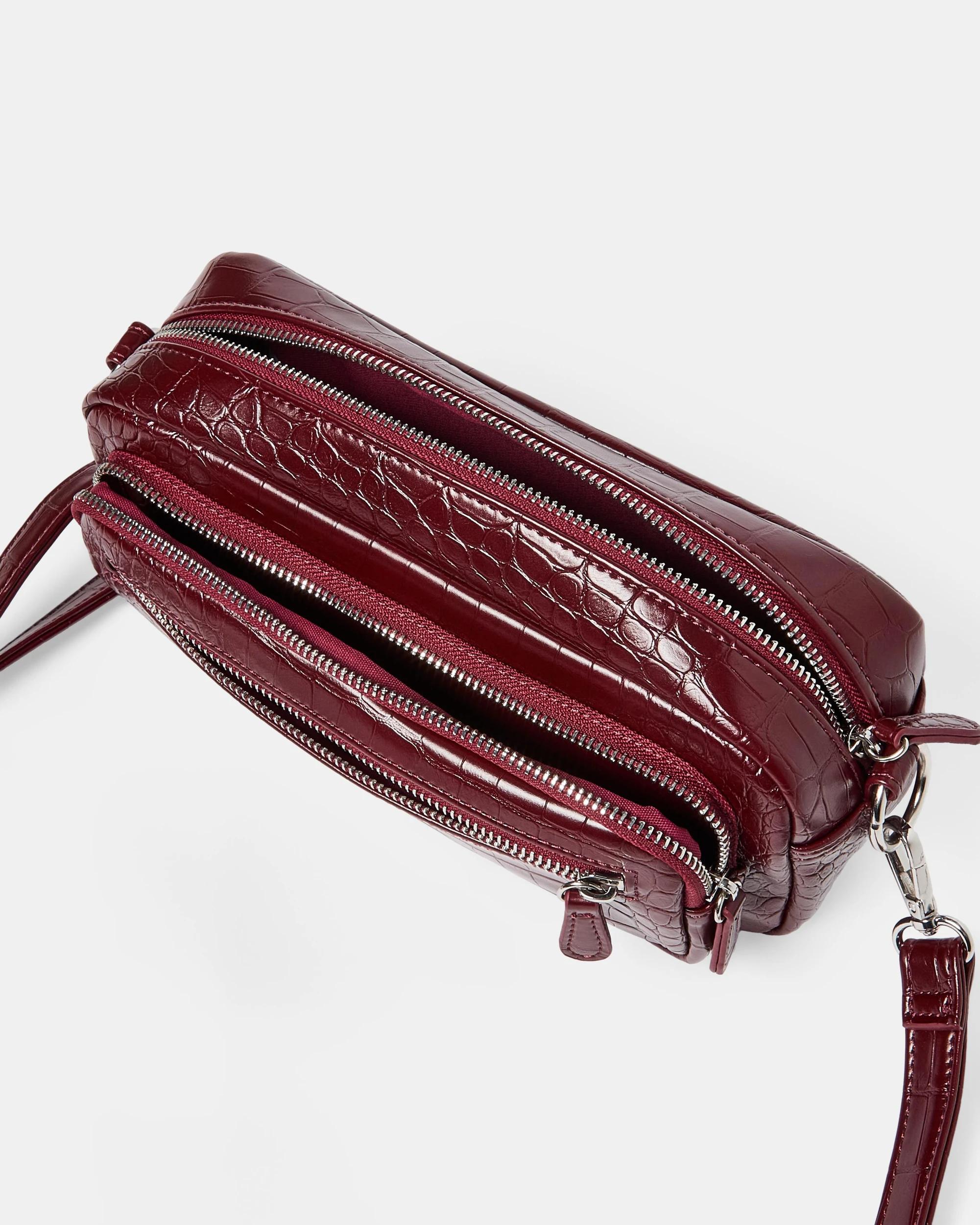 4 Boxy Crossbody Bag Deep Berry, 4 of 6
