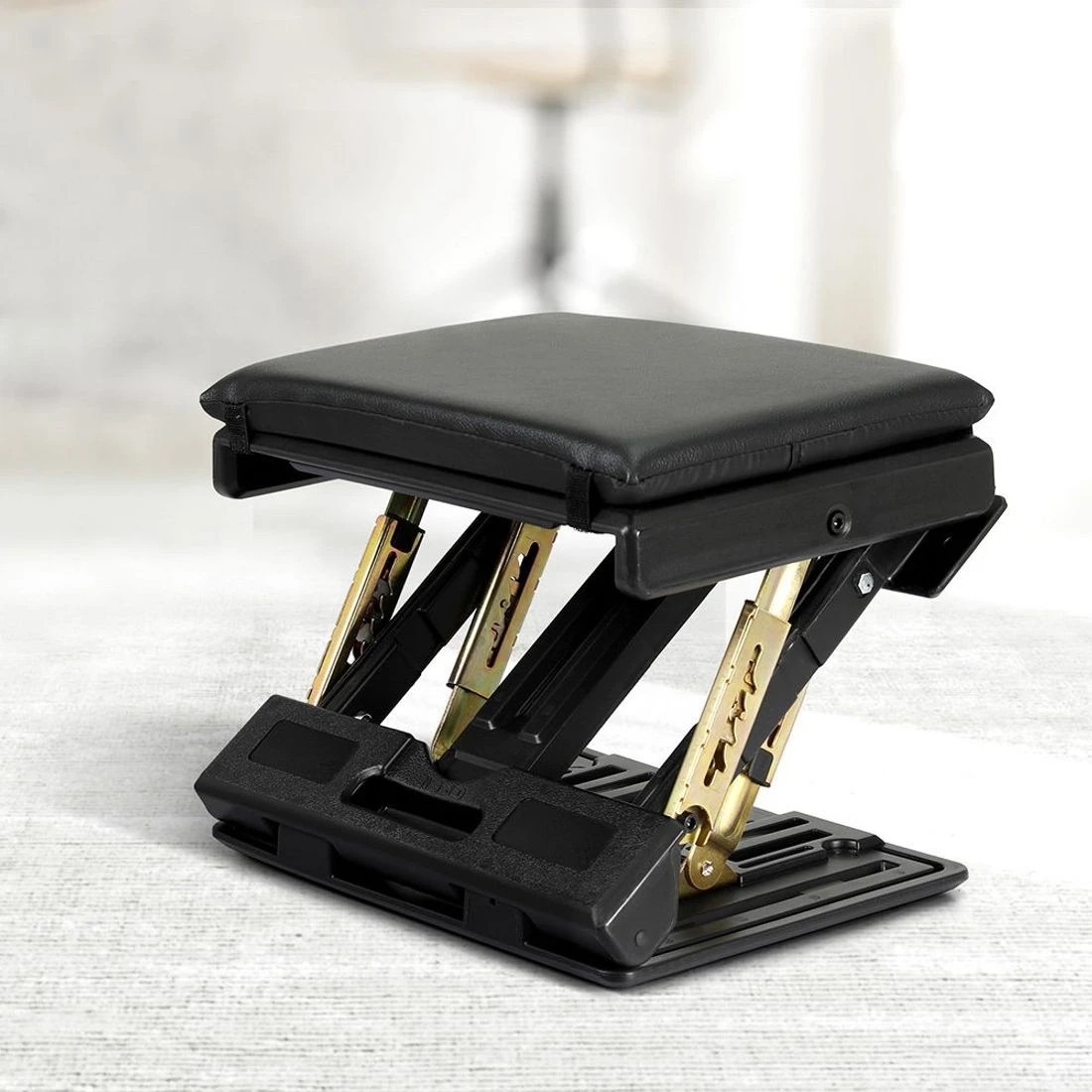 6 Artiss Foot Rest Stool Office Under Desk Fold Footrest Massage Cushion Pad - Black, 6 of 6