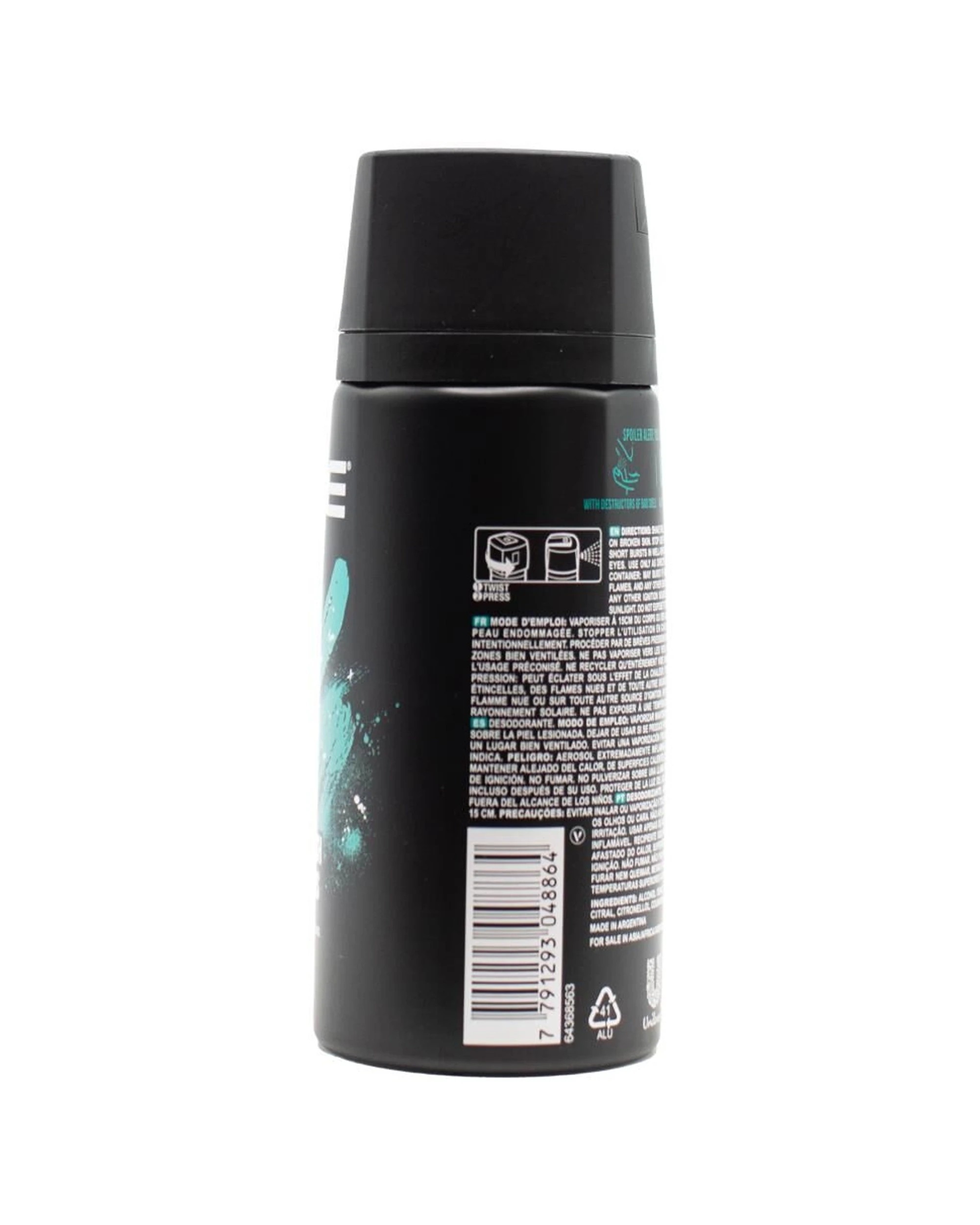 3 Axe Deodorant Bodyspray 48H Odour Protect For Men Apollo 150ml - Black, 3 of 3