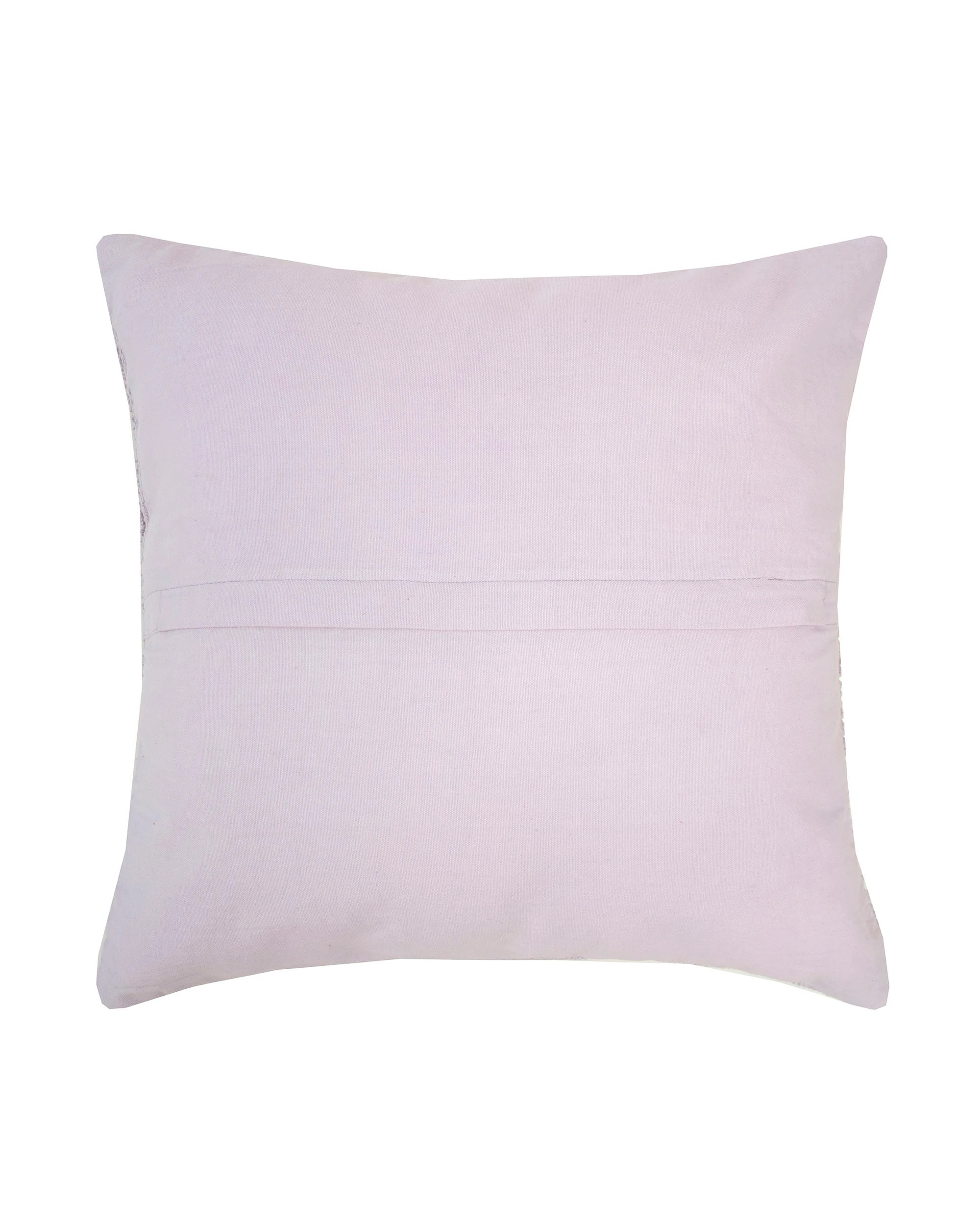4 Bambury Christos Cotton Woven Checked Square Cushion Lilac - Purple, 4 of 4